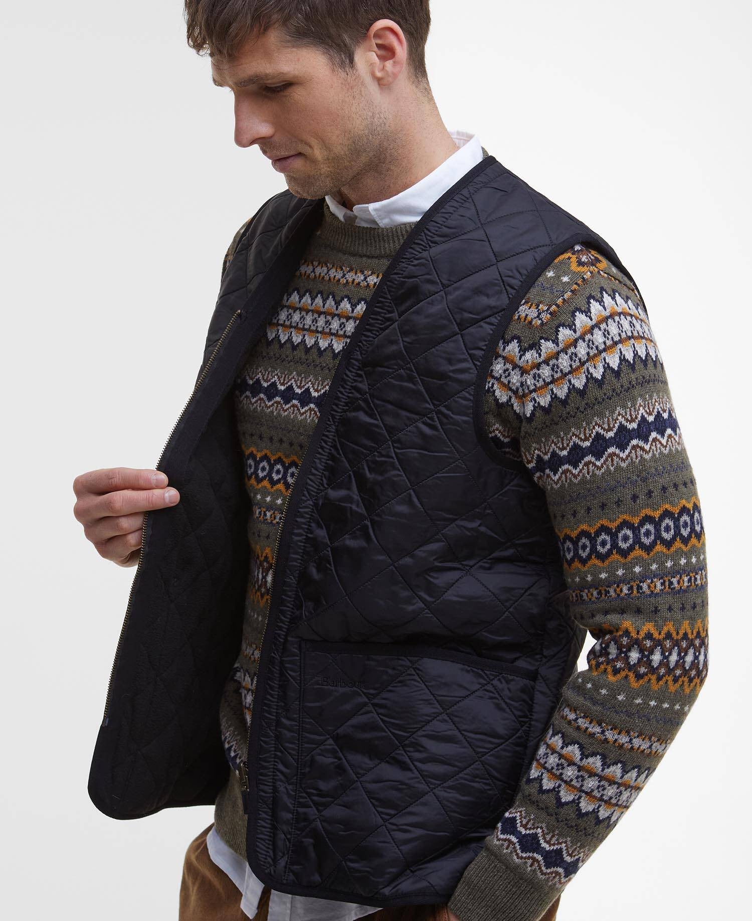 Gilet trapuntato/fodera con zip Polarquilt MLI0002 BK91 BARBOUR 