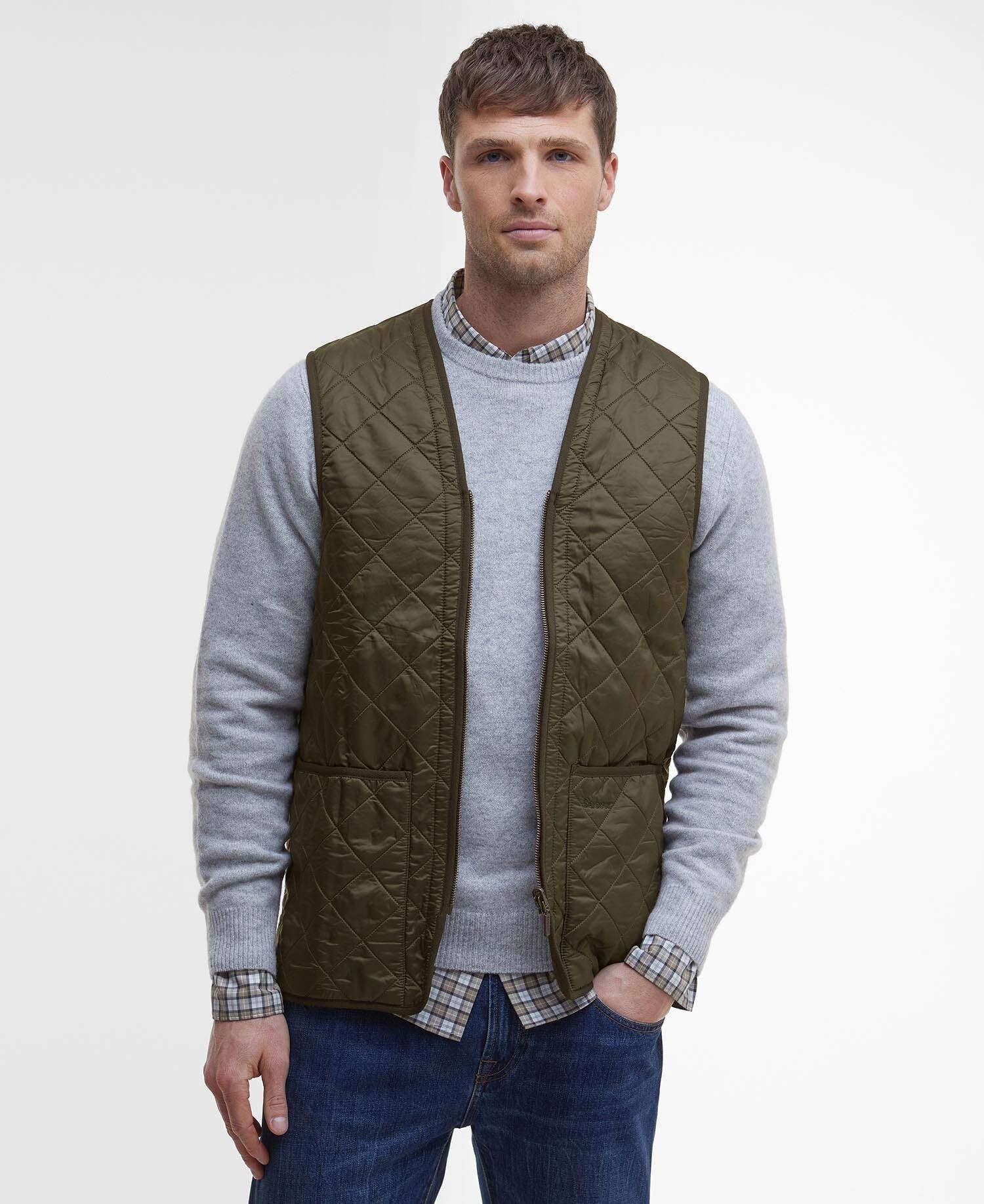 Gilet trapuntato/fodera con zip Polarquilt MLI0002 OL91 BARBOUR 