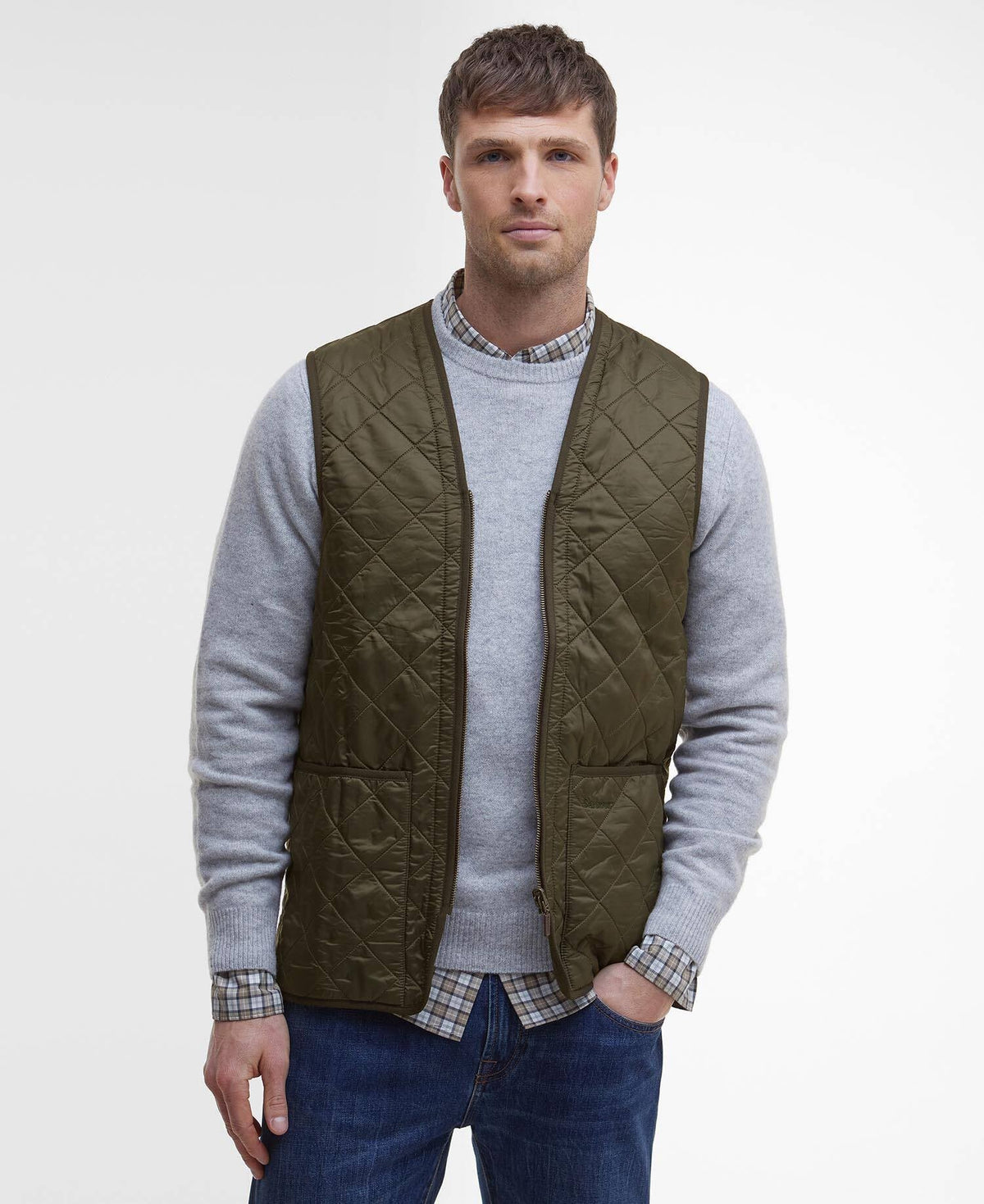 Gilet trapuntato/fodera con zip Polarquilt MLI0002 OL91 BARBOUR 