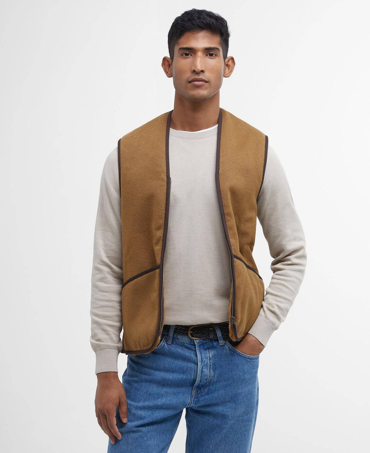 Gilet/fodera in pile caldo con cerniera MLI0004 BR31 BARBOUR 