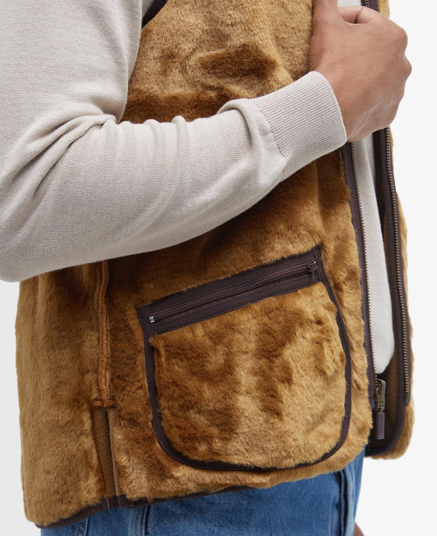 Gilet/fodera in pile caldo con cerniera MLI0004 BR31 BARBOUR 