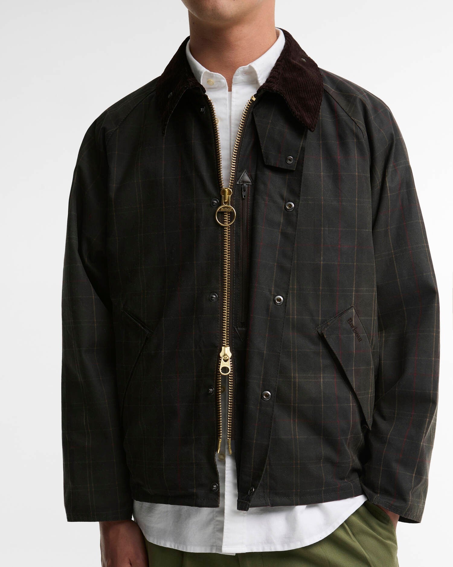 Giacca cerata Transport in tartan MWX2596 OL71 BARBOUR 