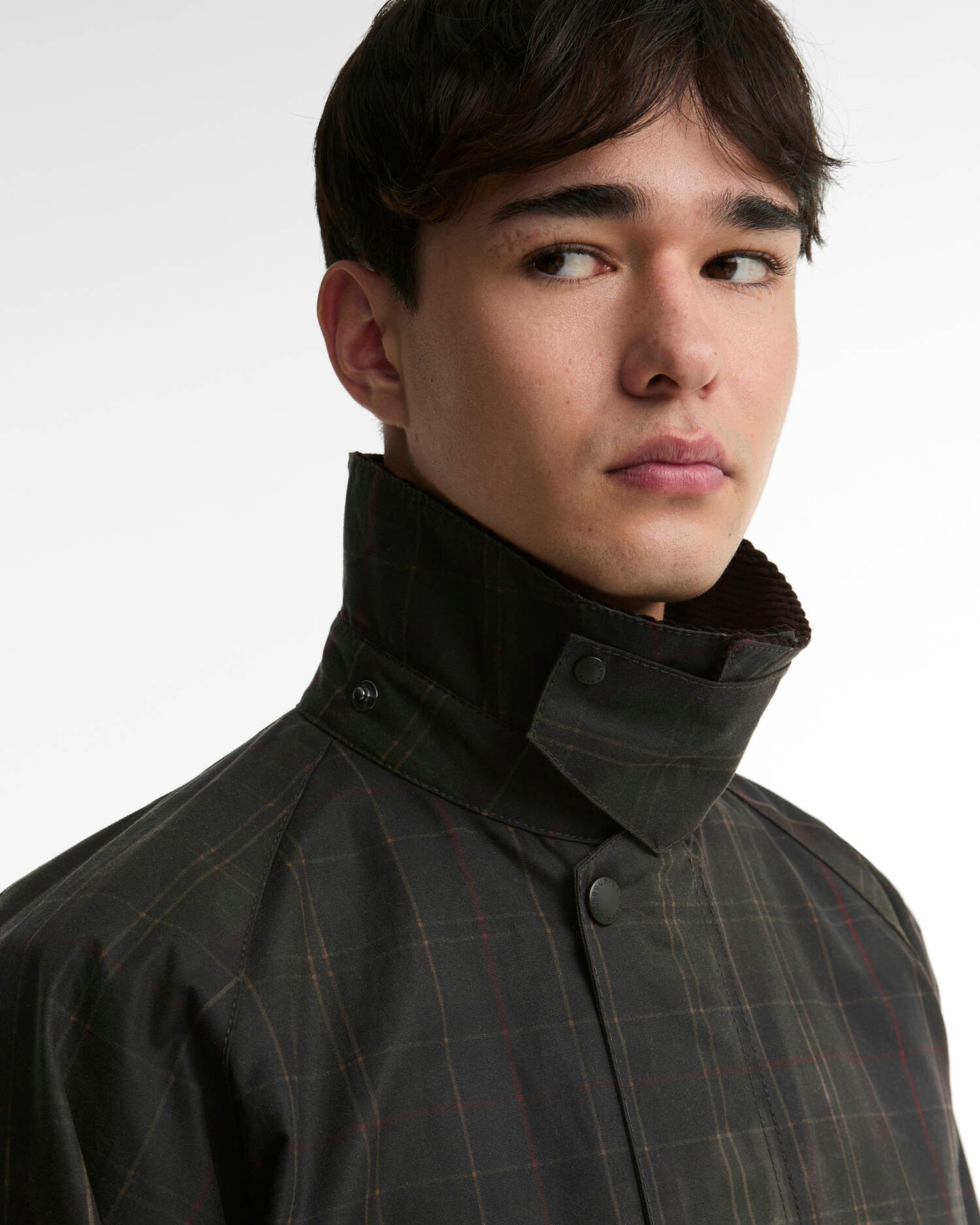 Giacca cerata Transport in tartan MWX2596 OL71 BARBOUR 