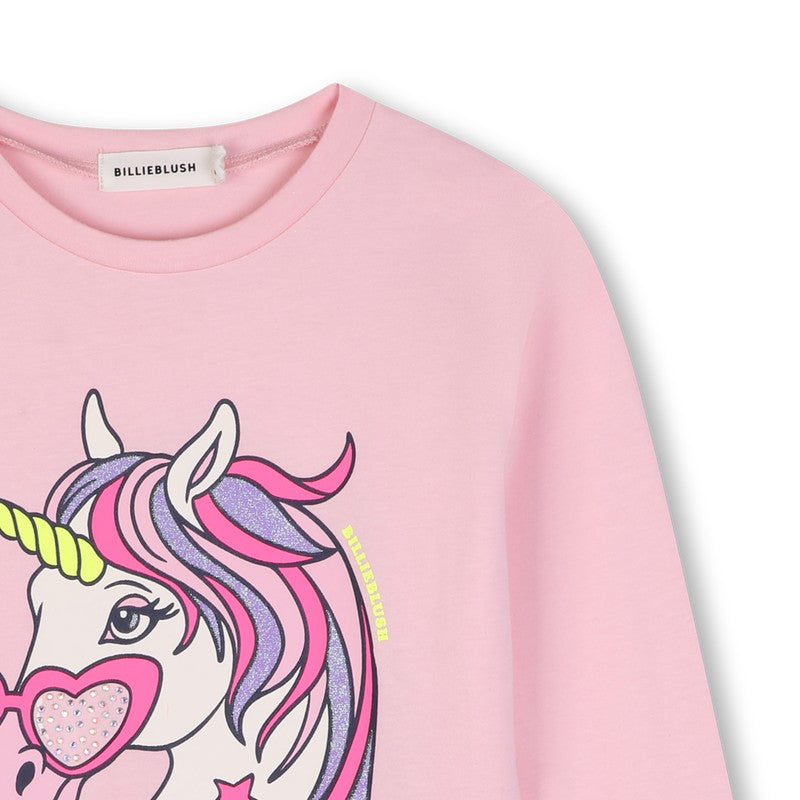 Long sleeve t-shirt pink U22384 467A BILLIEBLUSH 