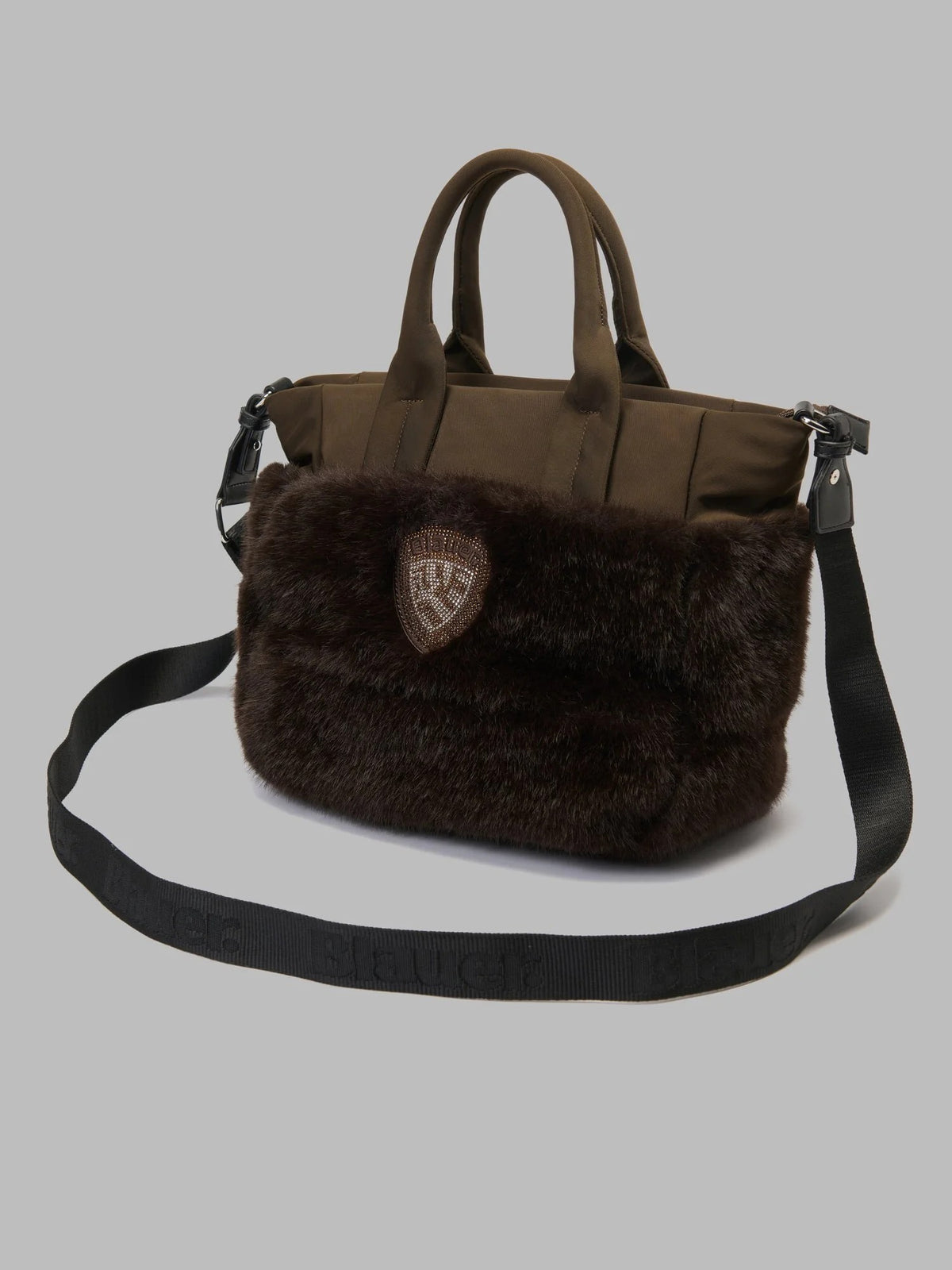 Borsa a mano con pelliccia F6QUARTXS02PAD DKB BLAUER ACCESSORI 