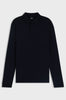 Polo a maniche lunghe in cotone intrecciato con logo