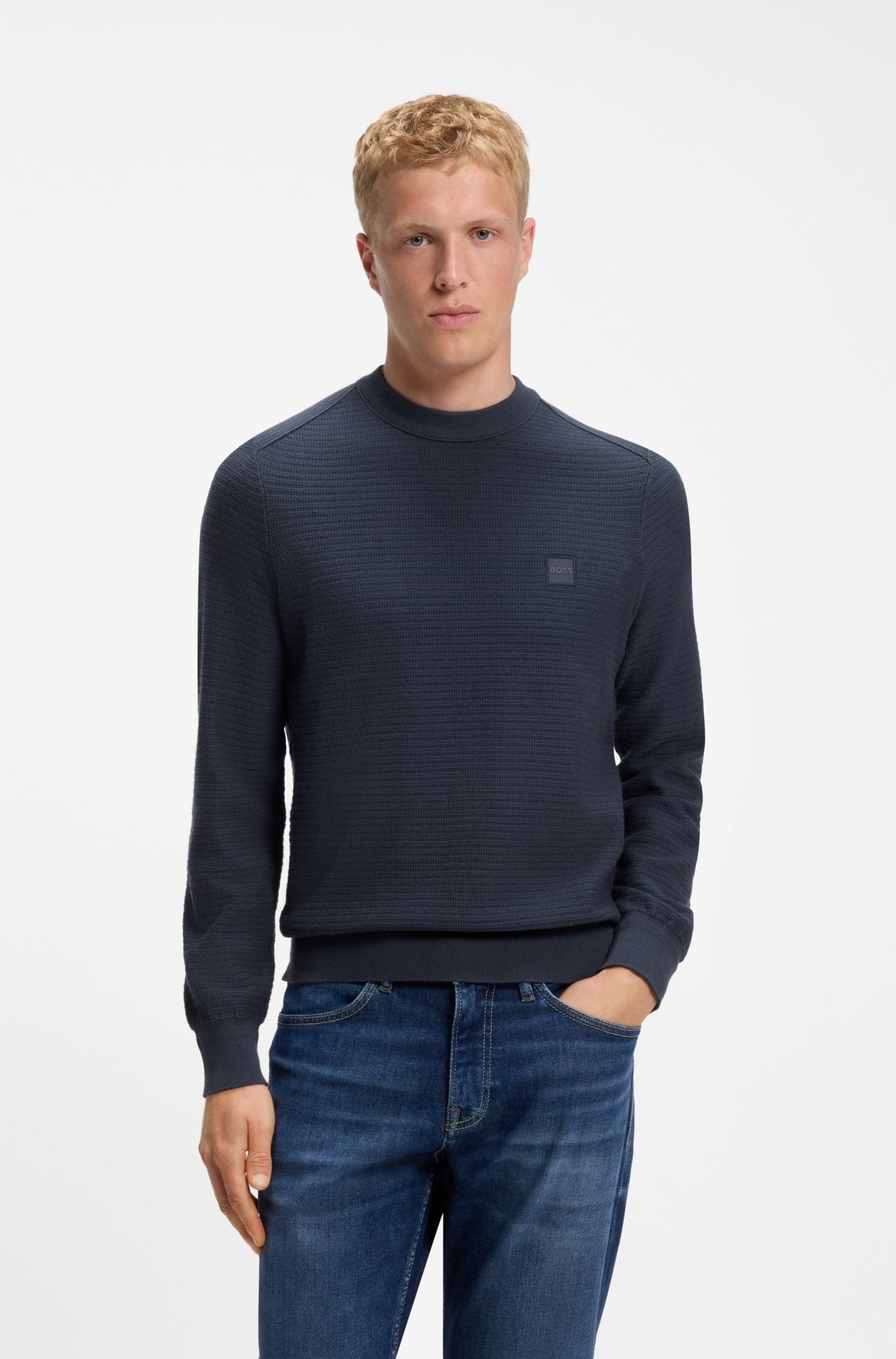 Maglione con patch logo 50527584 406 BOSS 