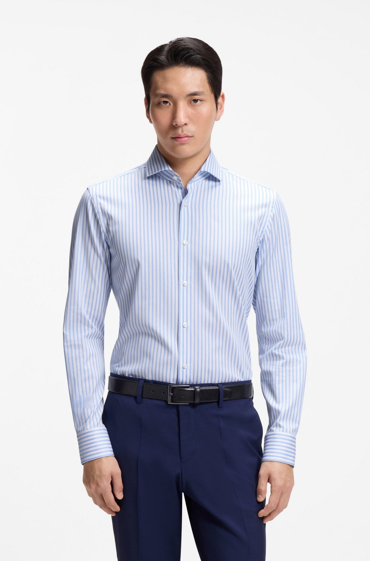 Camicia a righe 50567021 452 BOSS 