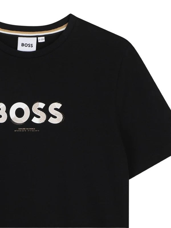 T-shirt con logo J53404 09B BOSS 