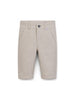 Pantaloncini per neonato beige con trama feltrata