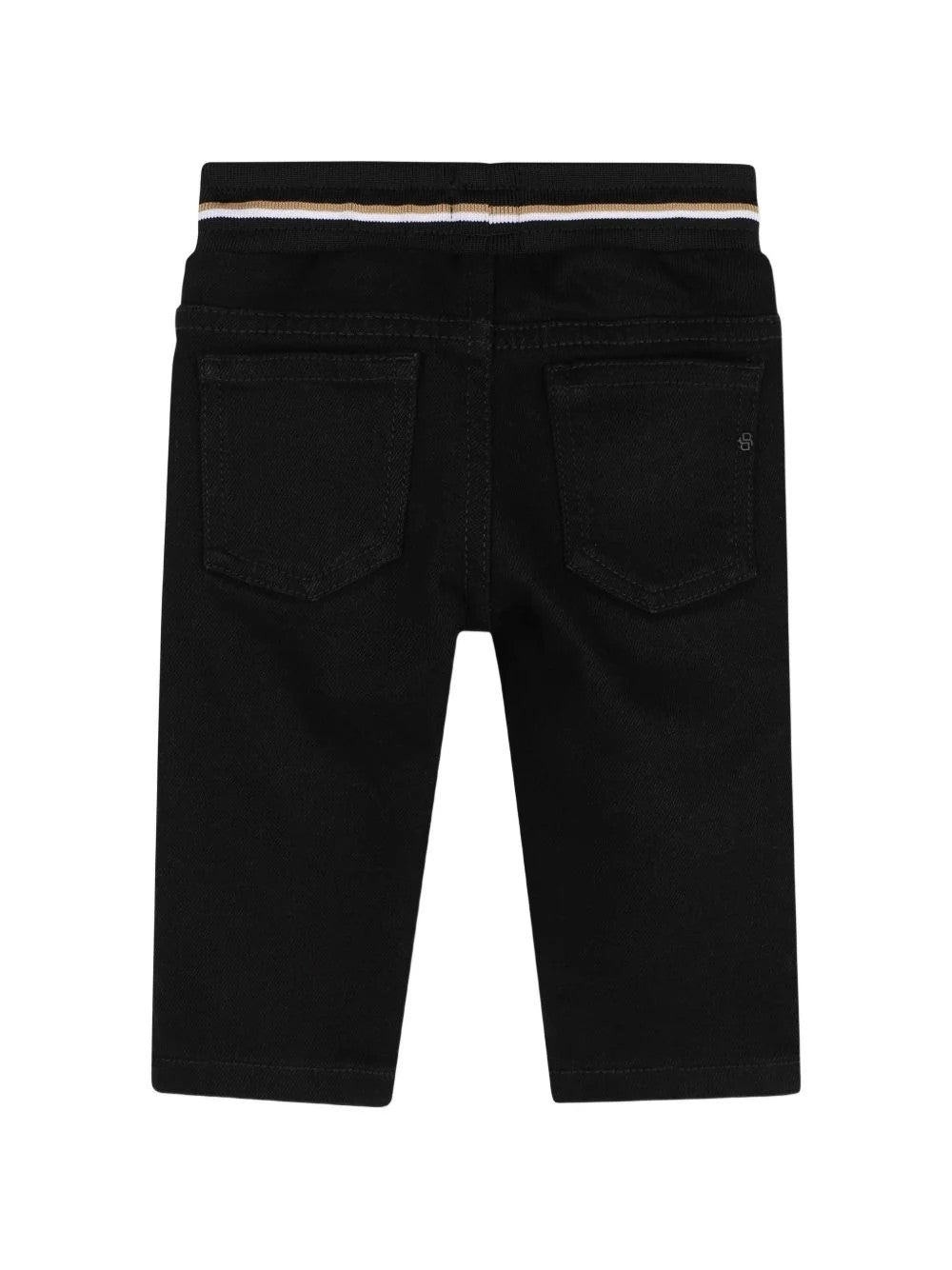 Jeans per neonato neri con vita con coulisse J53475 09BA BOSS 