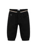 Jeans per neonato neri con vita con coulisse