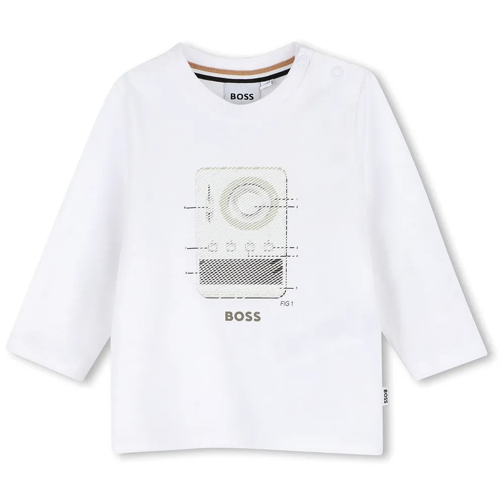 T-shirt con grafica J53503 10P BOSS 