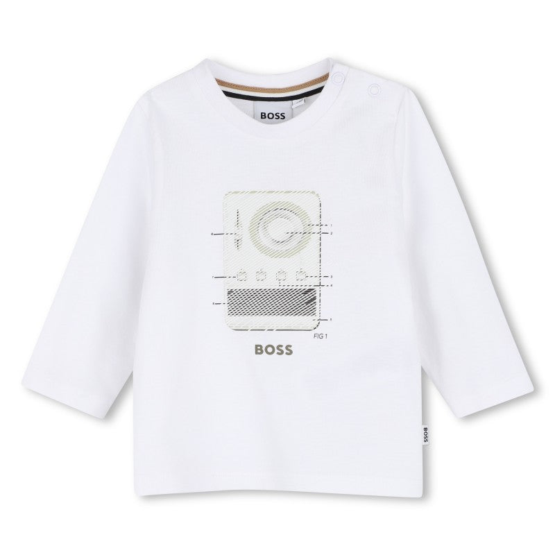 T-shirt con grafica J53503 10PA BOSS 