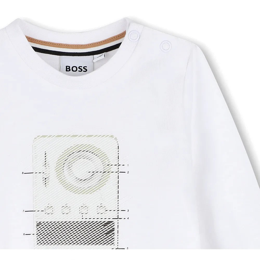 T-shirt con grafica J53503 10P BOSS 