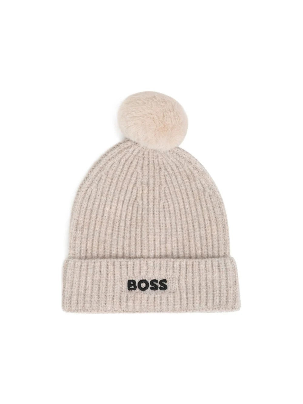 Cappello beige con pompon J53625 B51 BOSS 