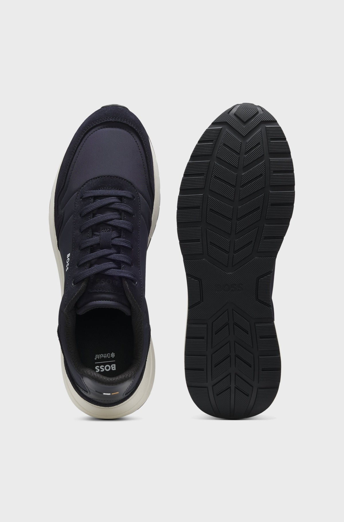 Sneakers in pelle scamosciata 50568945 401 BOSS SHOES 