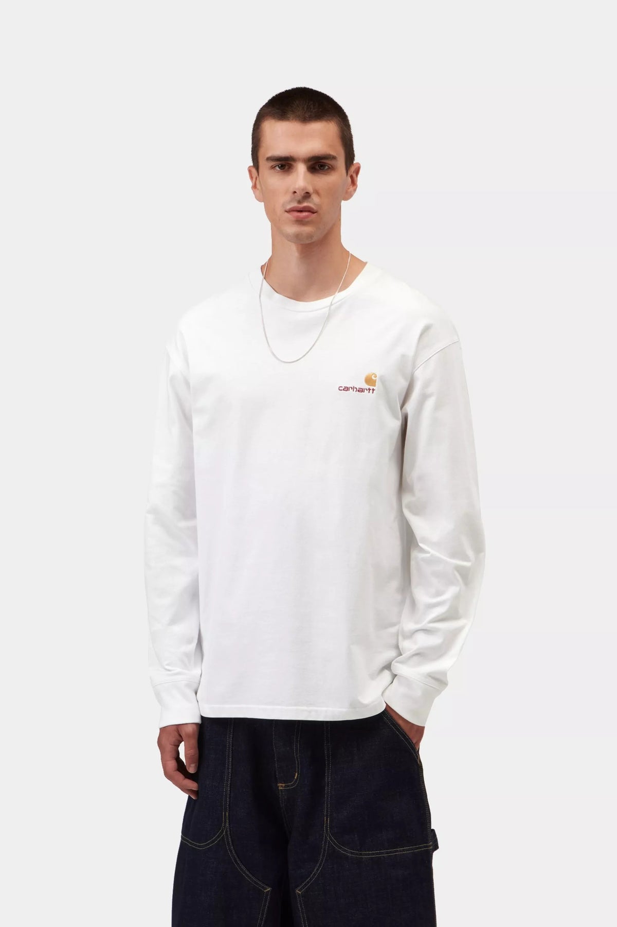 L/S american script t-shirt I029955 02XX CARHARTT WIP 