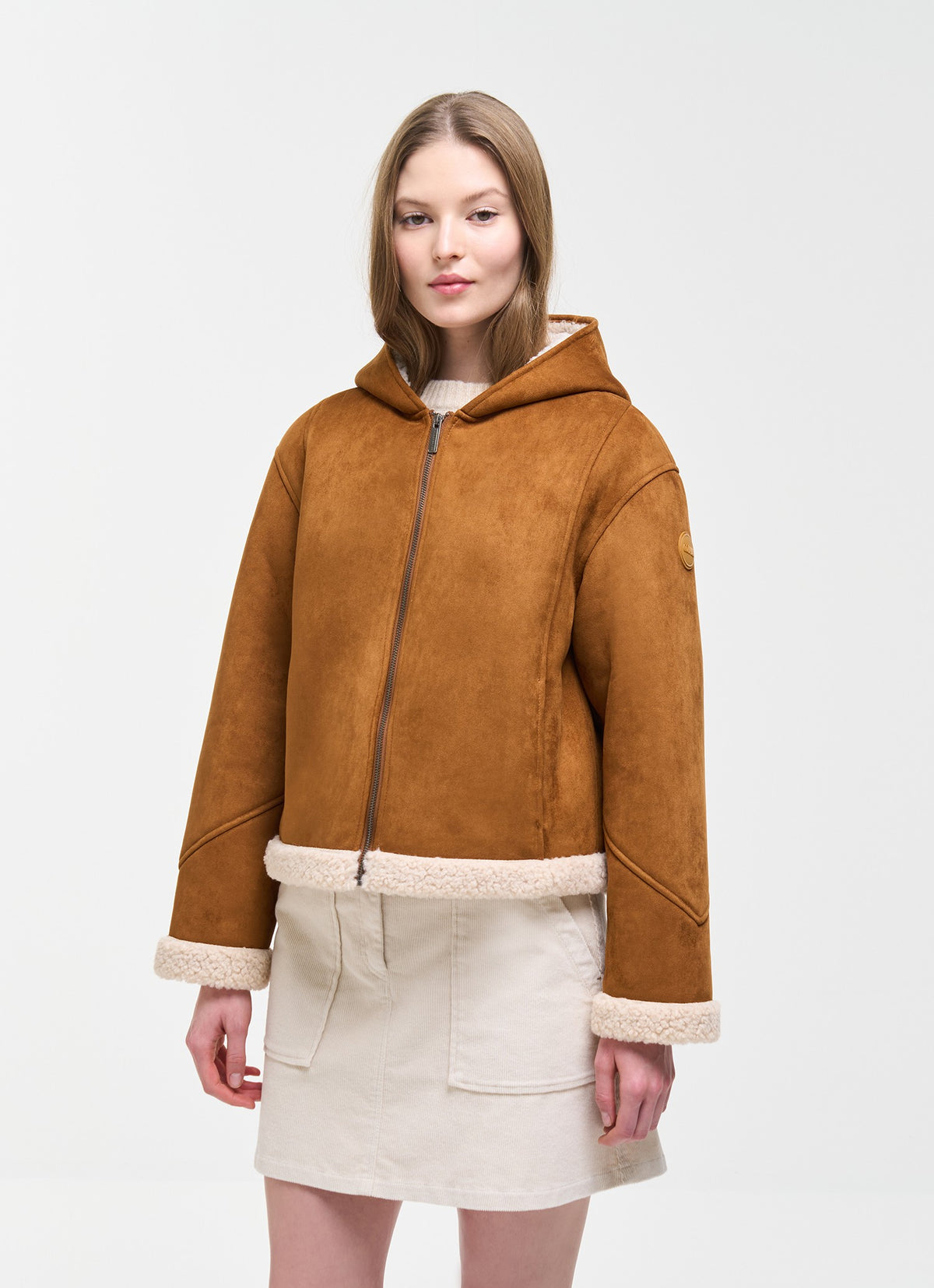 Giacca in montone con cappuccio 200000191JU 956 COLMAR 