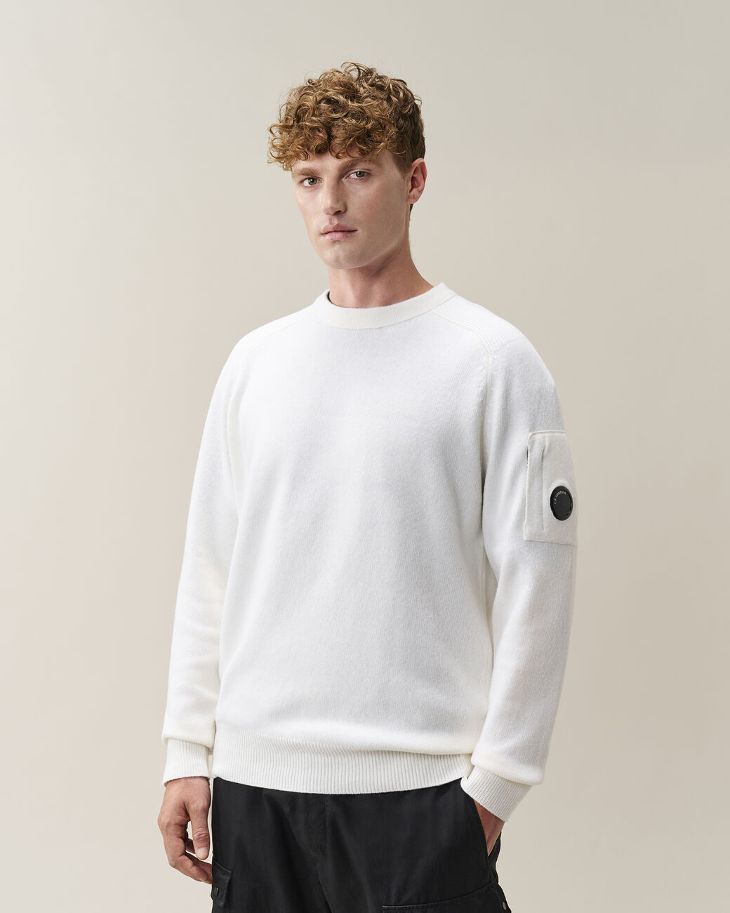 Lambswool Lens Crewneck Sweater 21CMKN085A 103 C.P. COMPANY 