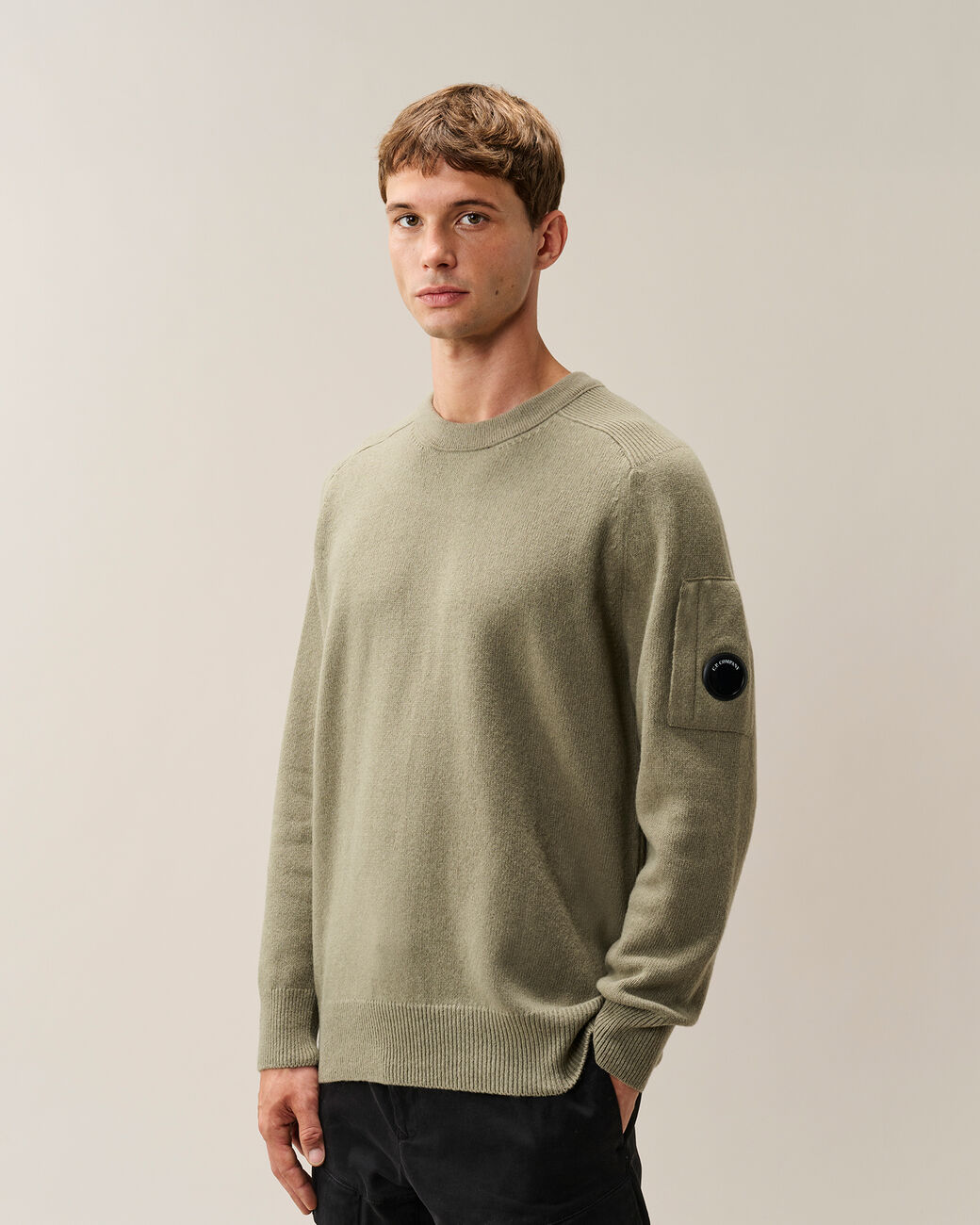 Lambswool Lens Crewneck Sweater 21CMKN085A 356 C.P. COMPANY 