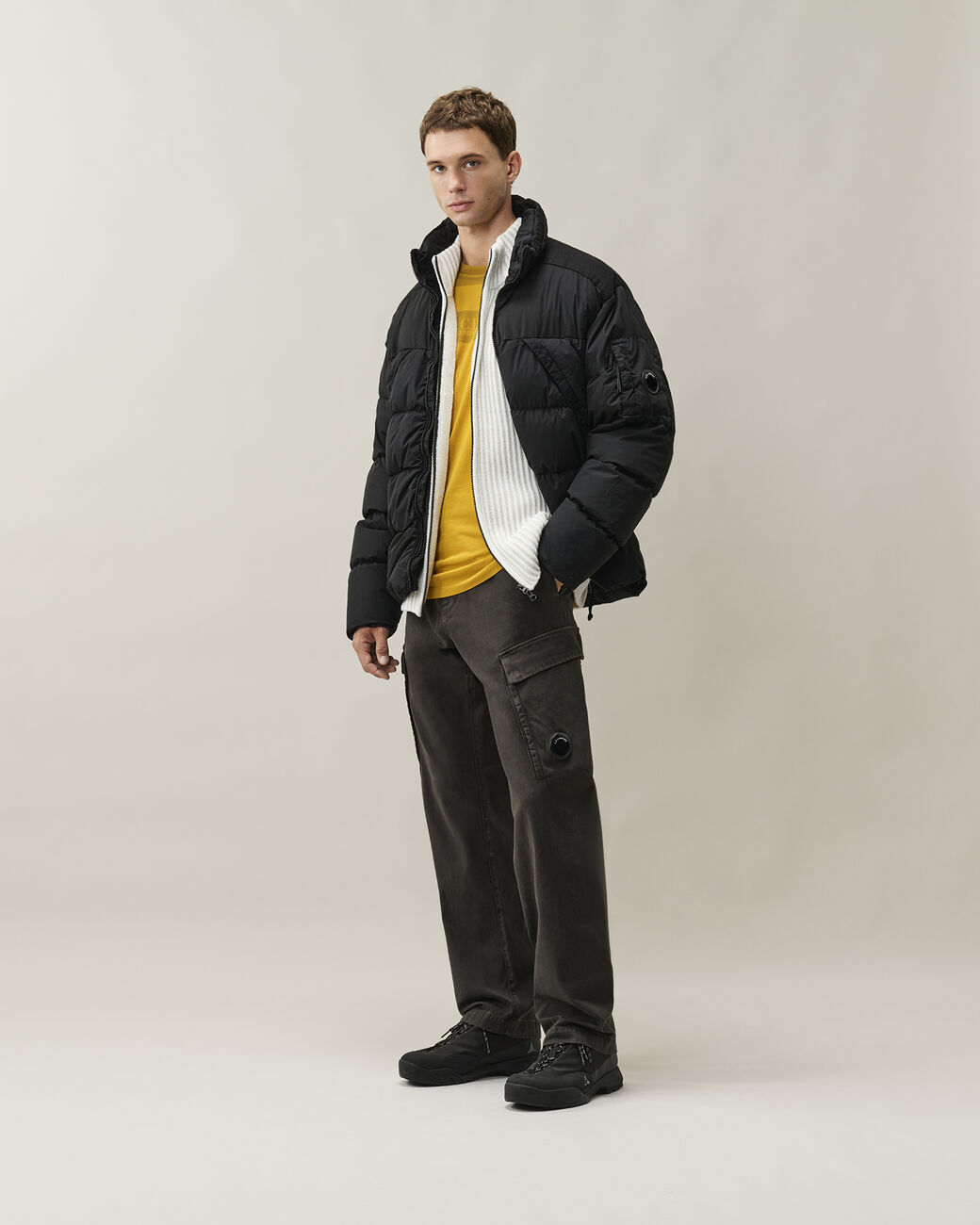 Fleece Knit Lens Full Zip Cardigan 21CMKN300A M12 C.P. COMPANY 