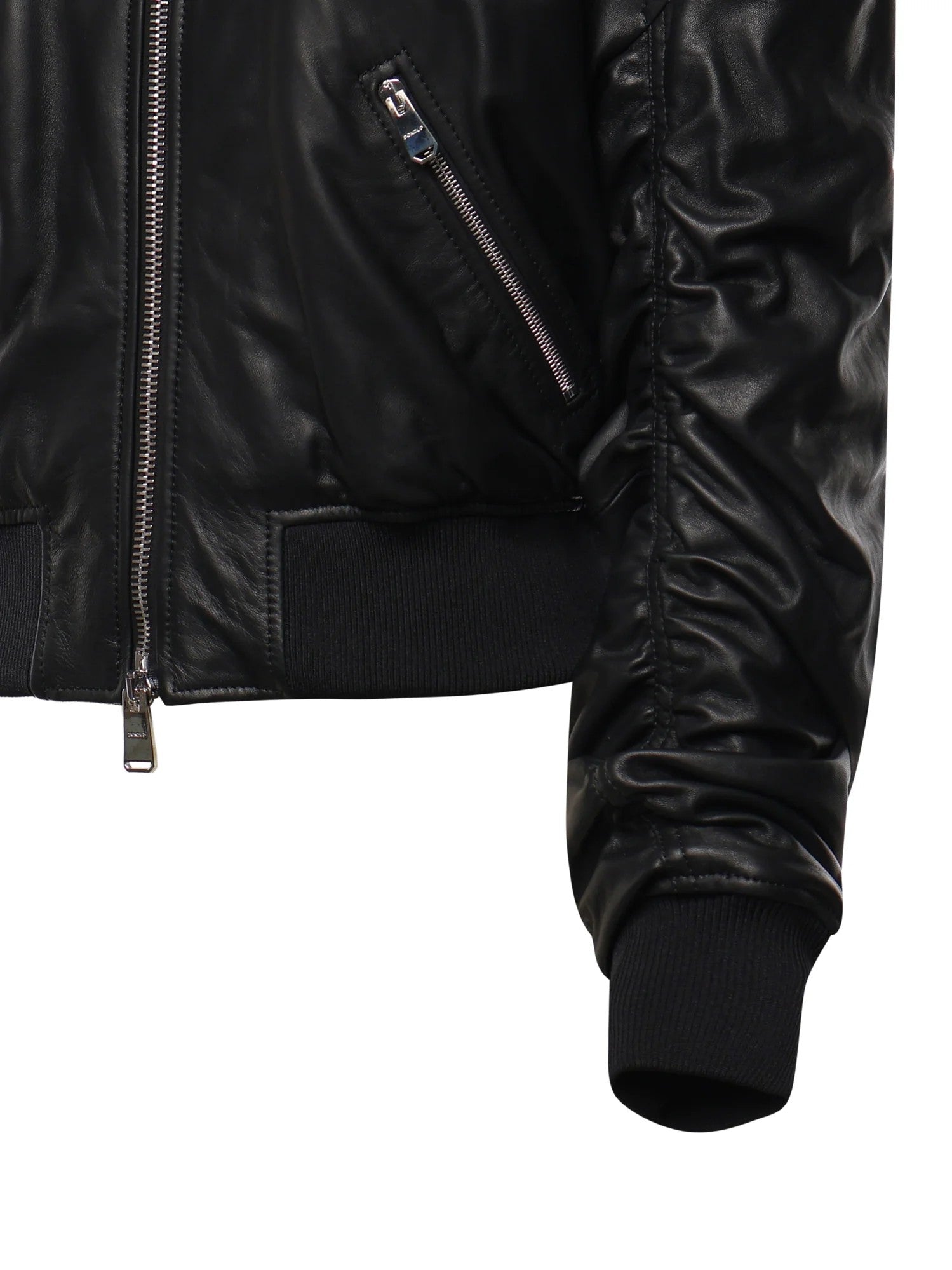 Bomber in pelle nero DJ800PL0511XXX 999 DONDUP 