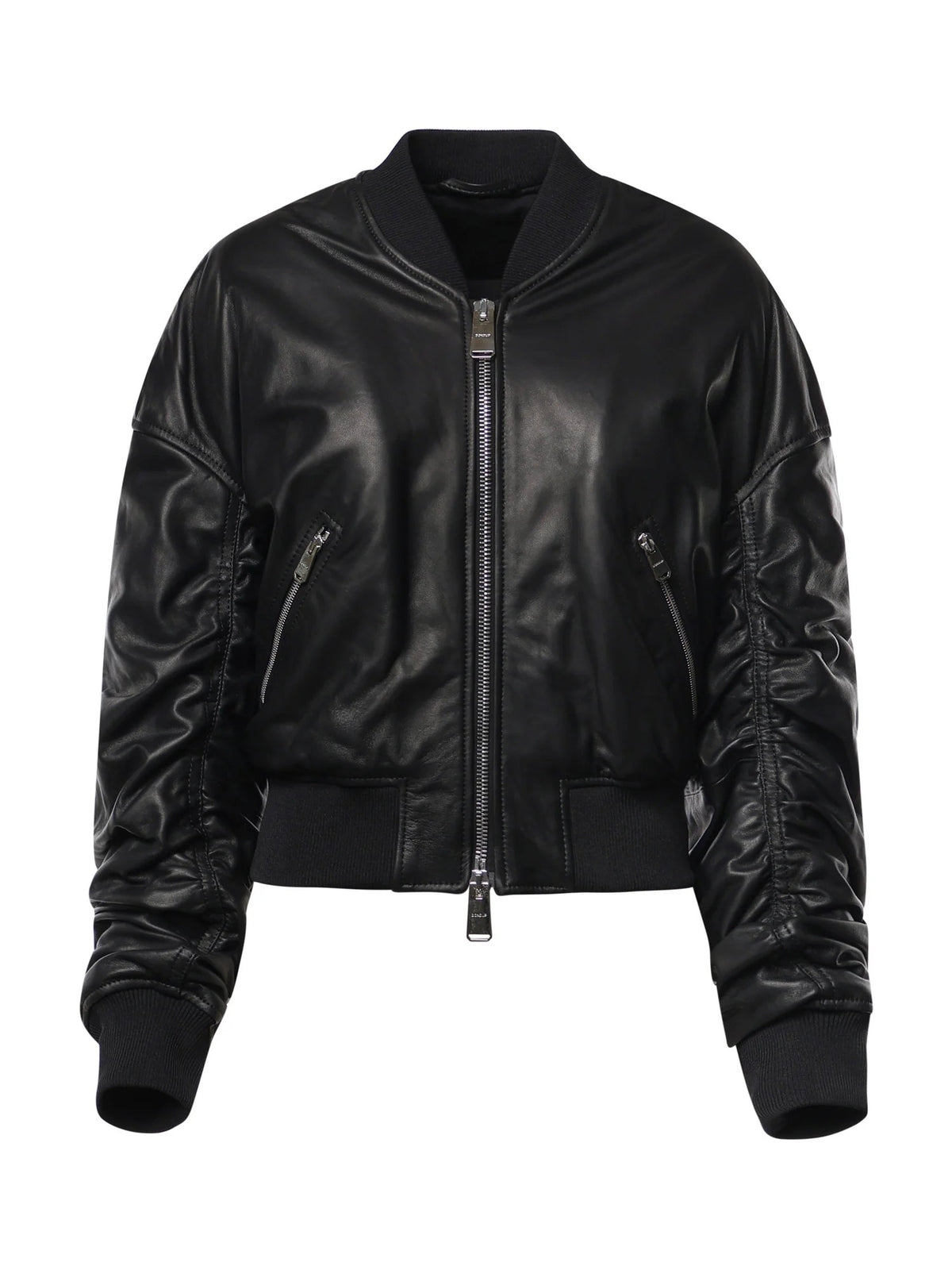 Bomber in pelle nero DJ800PL0511XXX 999 DONDUP 
