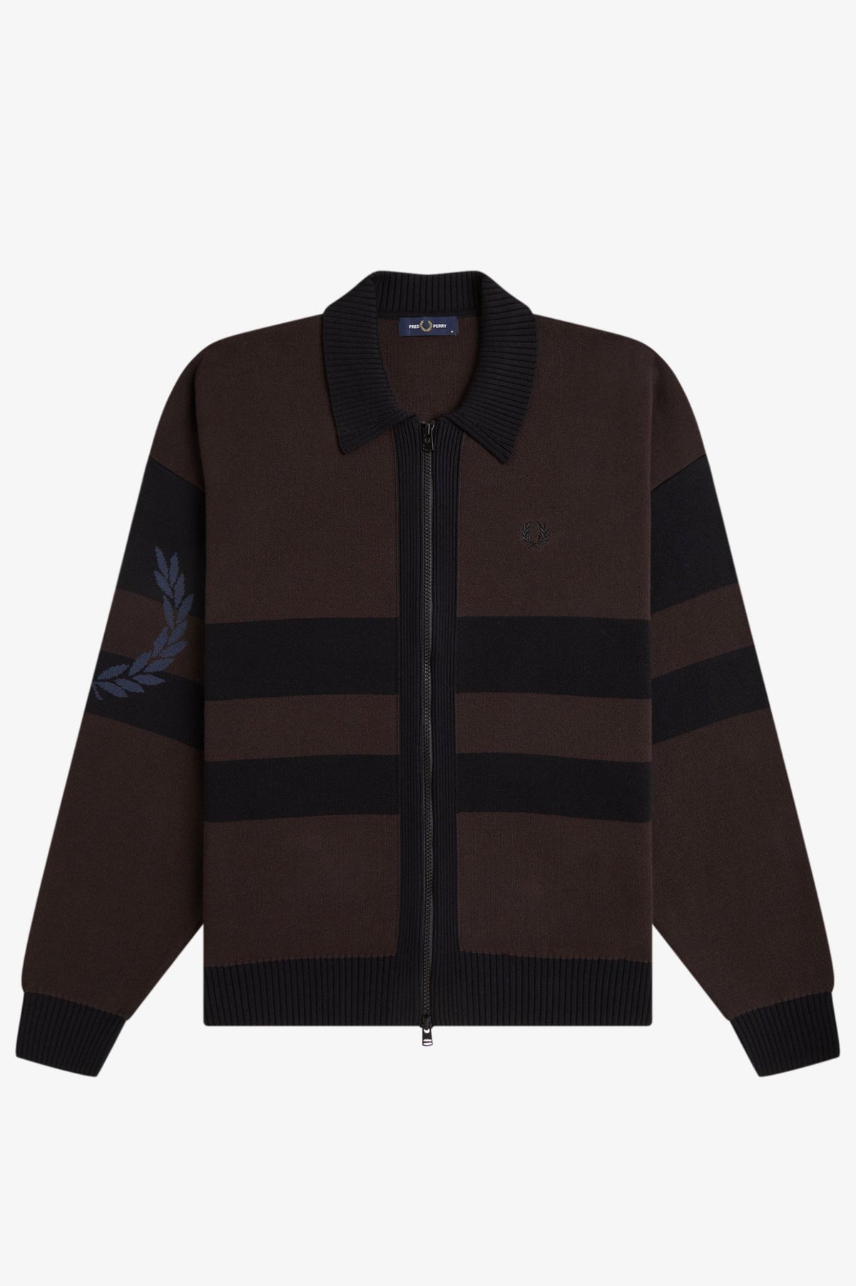 Cardigan con zip intera K331559 33C FRED PERRY 