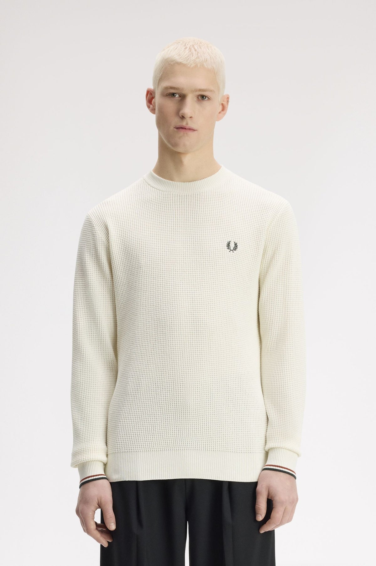 Maglione con lavorazione groffata K650759 170 FRED PERRY 