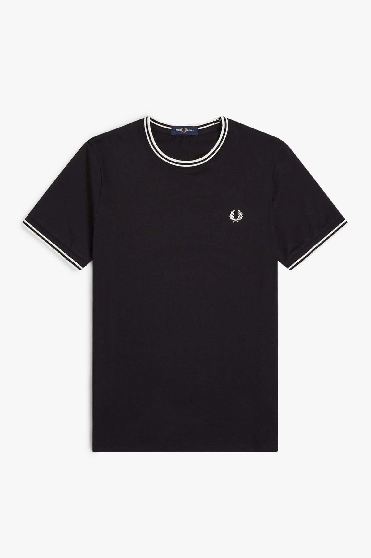 T-shirt con doppia riga M1588V59 102 FRED PERRY 
