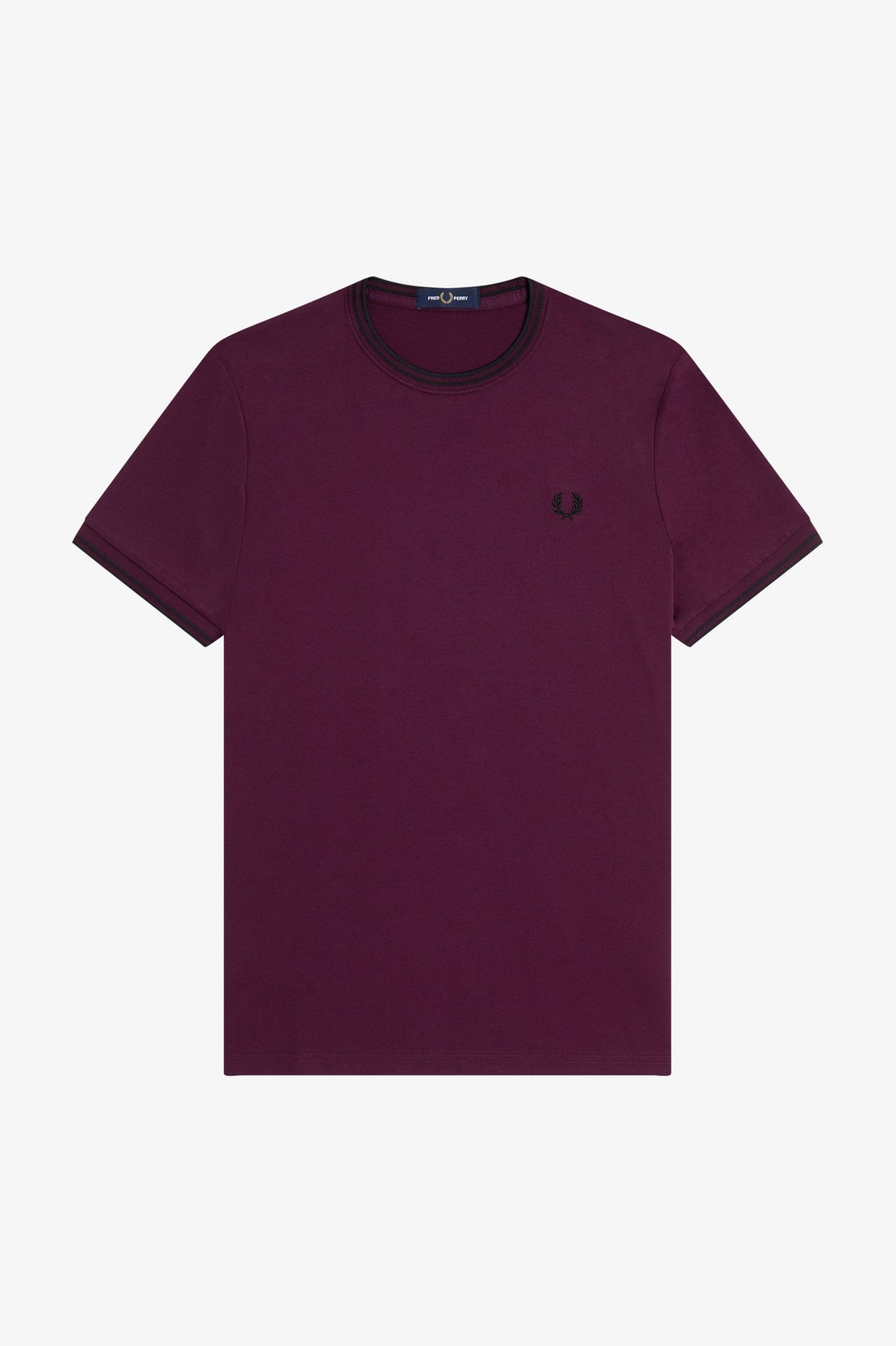 T-shirt con doppia riga M1588V59 84C FRED PERRY 