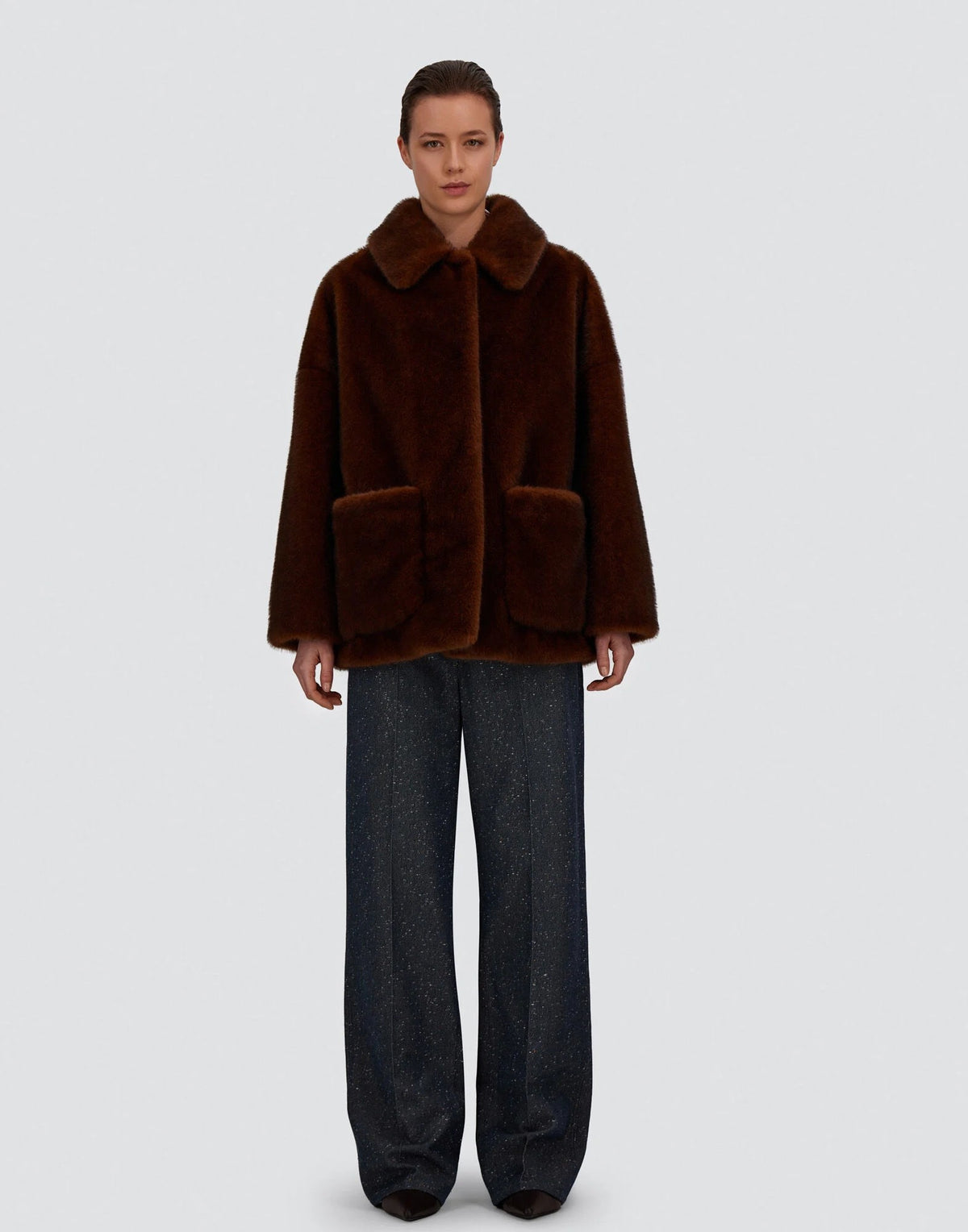 Cappotto in pelliccia effetto visone GC000600D12739 8800 HERNO 