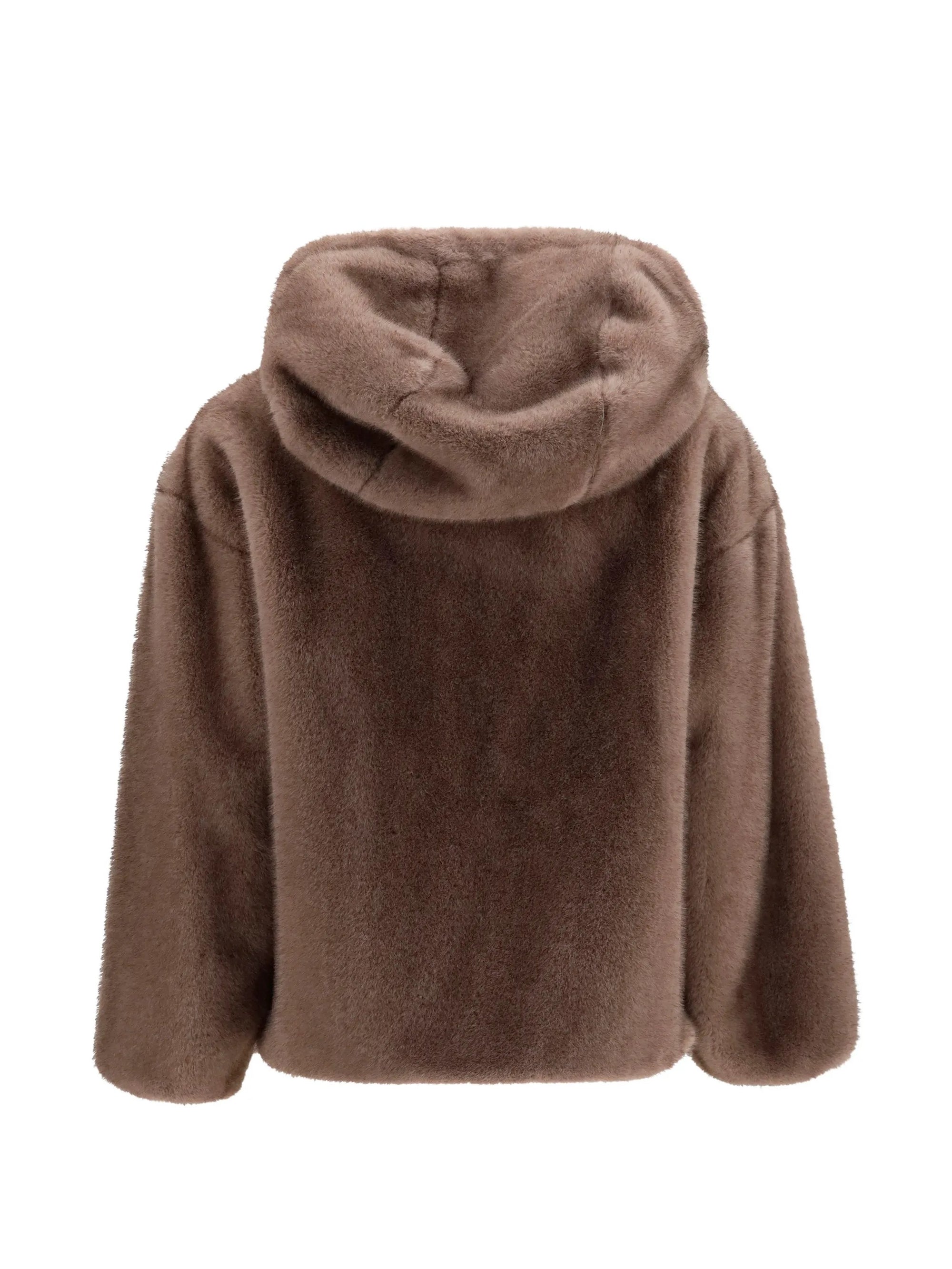 Giacca con cappuccio in pelliccia sintetica GI000318D12739 2700 HERNO 