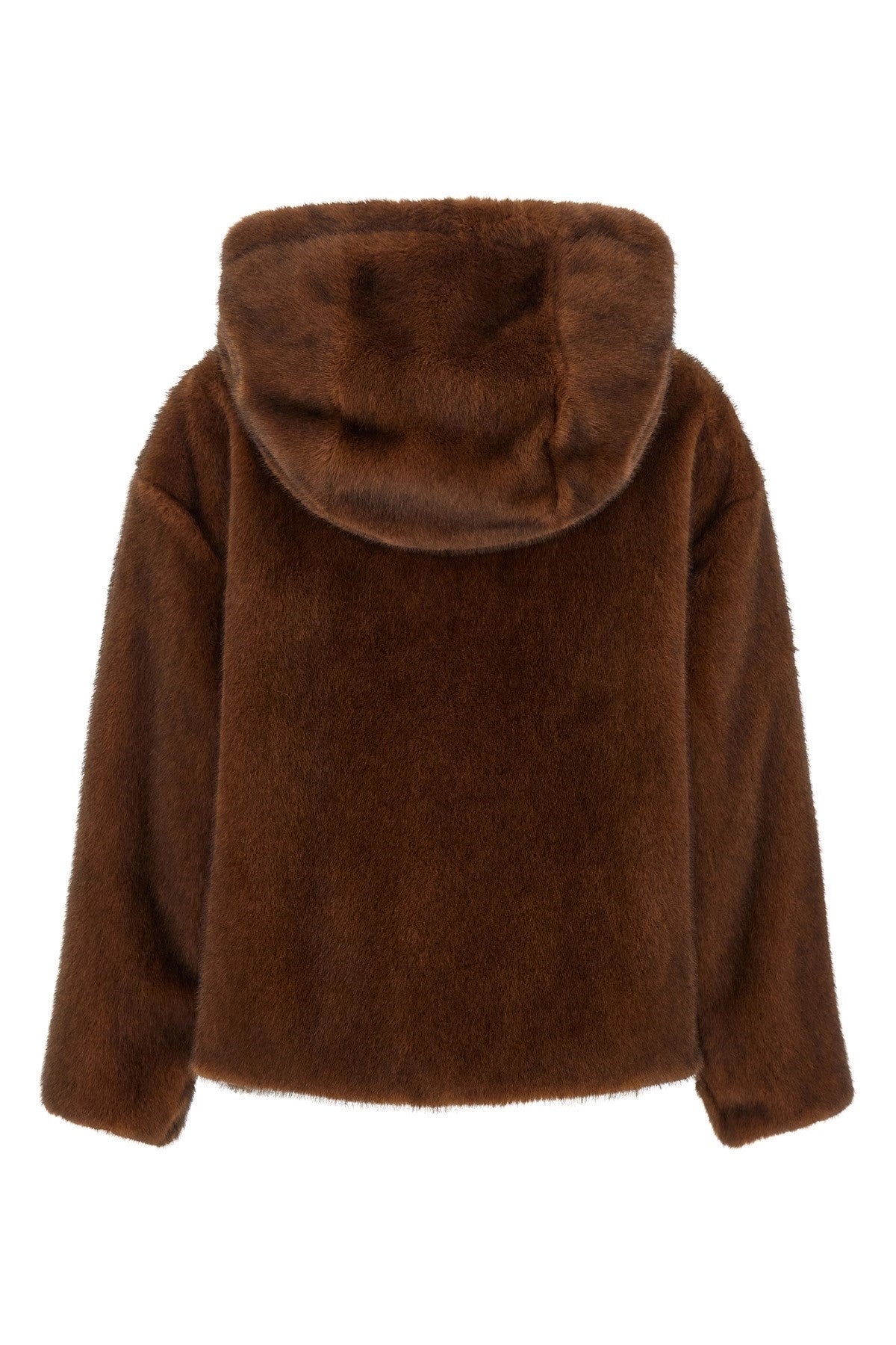 Giacca con cappuccio in pelliccia sintetica GI000318D12739 8800 HERNO 