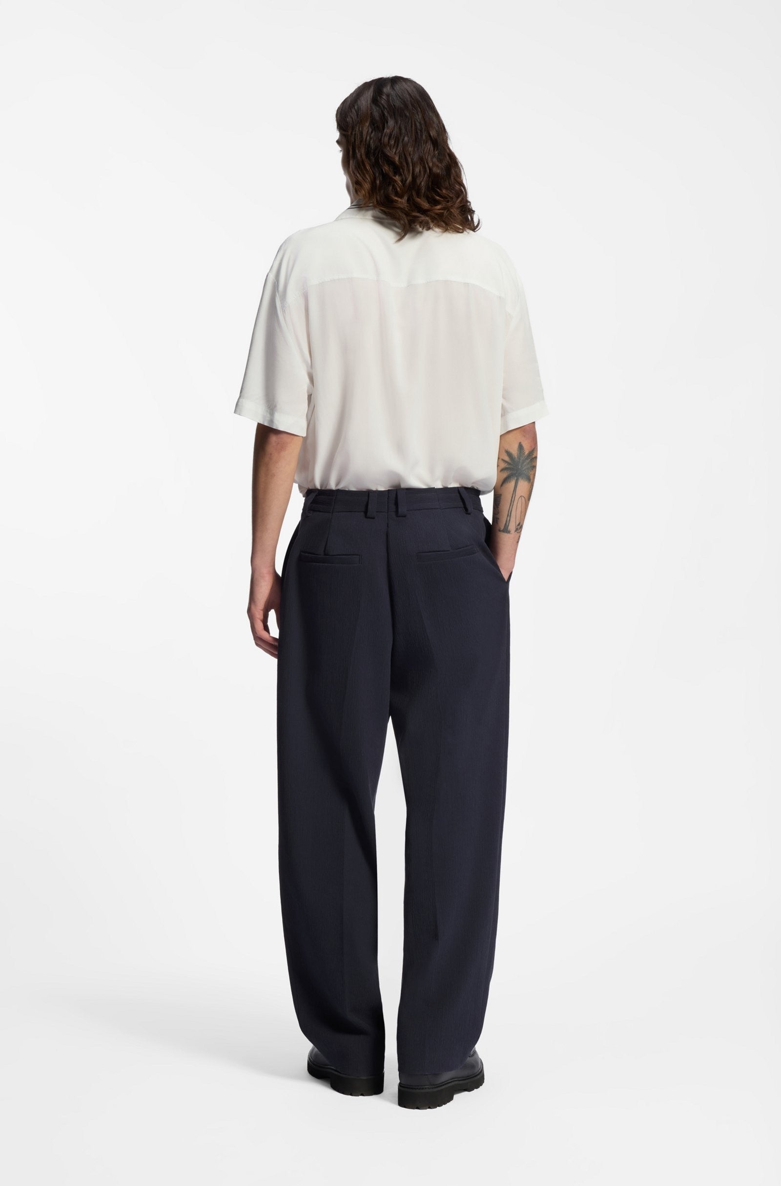 Pantaloni in seersucker 50565915 405 HUGO 