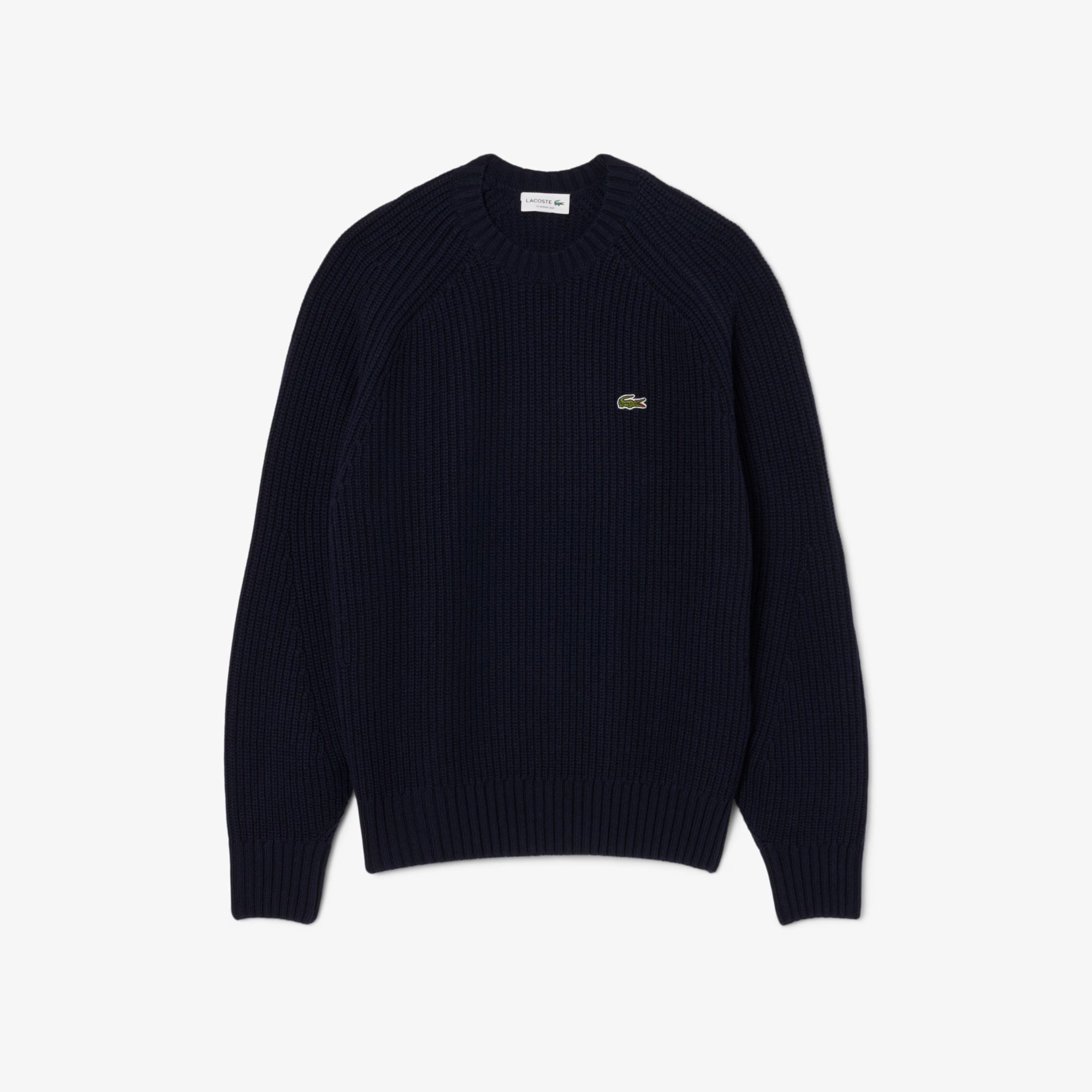 Maglione spesso in lana cardata con girocollo AH3142 166 LACOSTE 