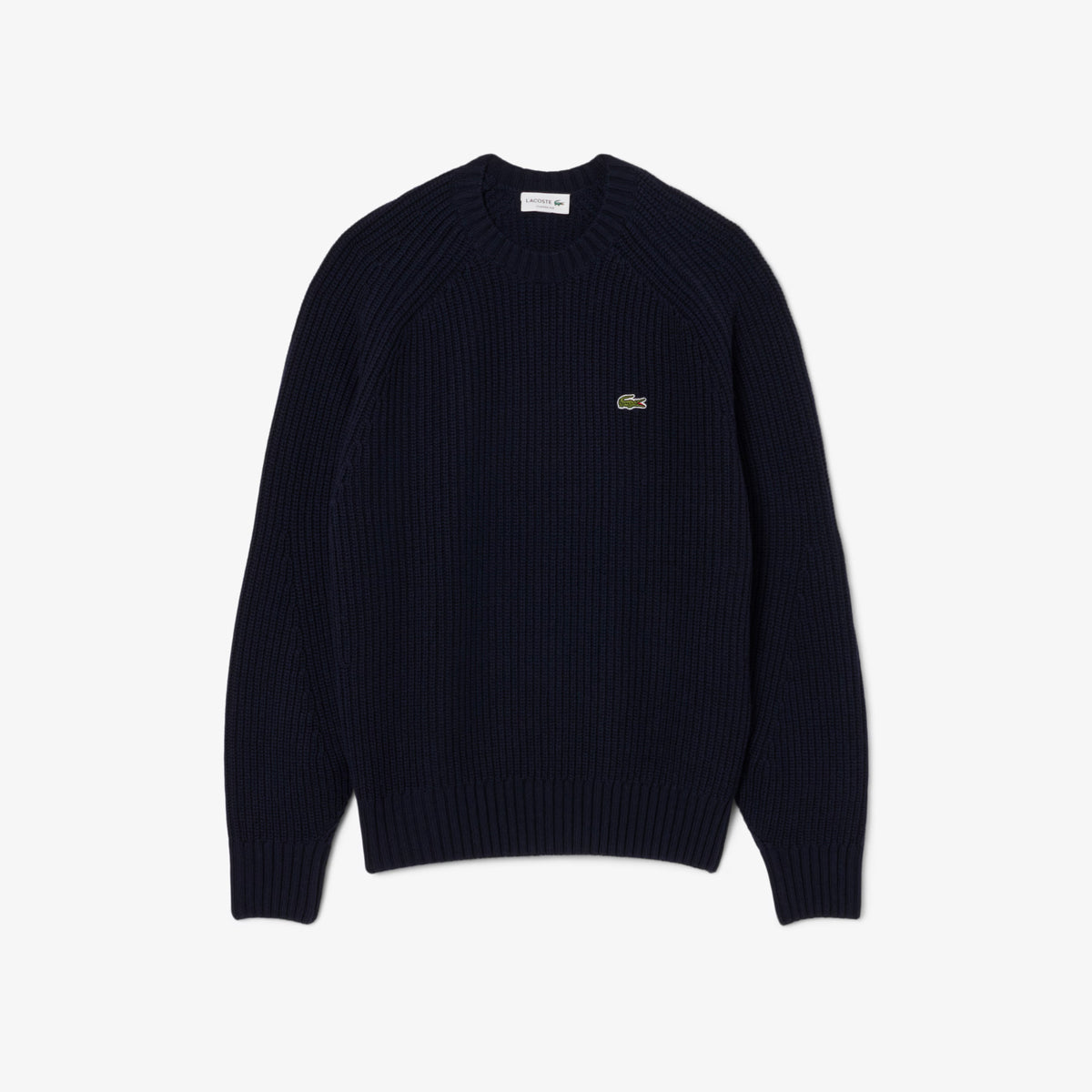 Maglione spesso in lana cardata con girocollo AH3142 166 LACOSTE 
