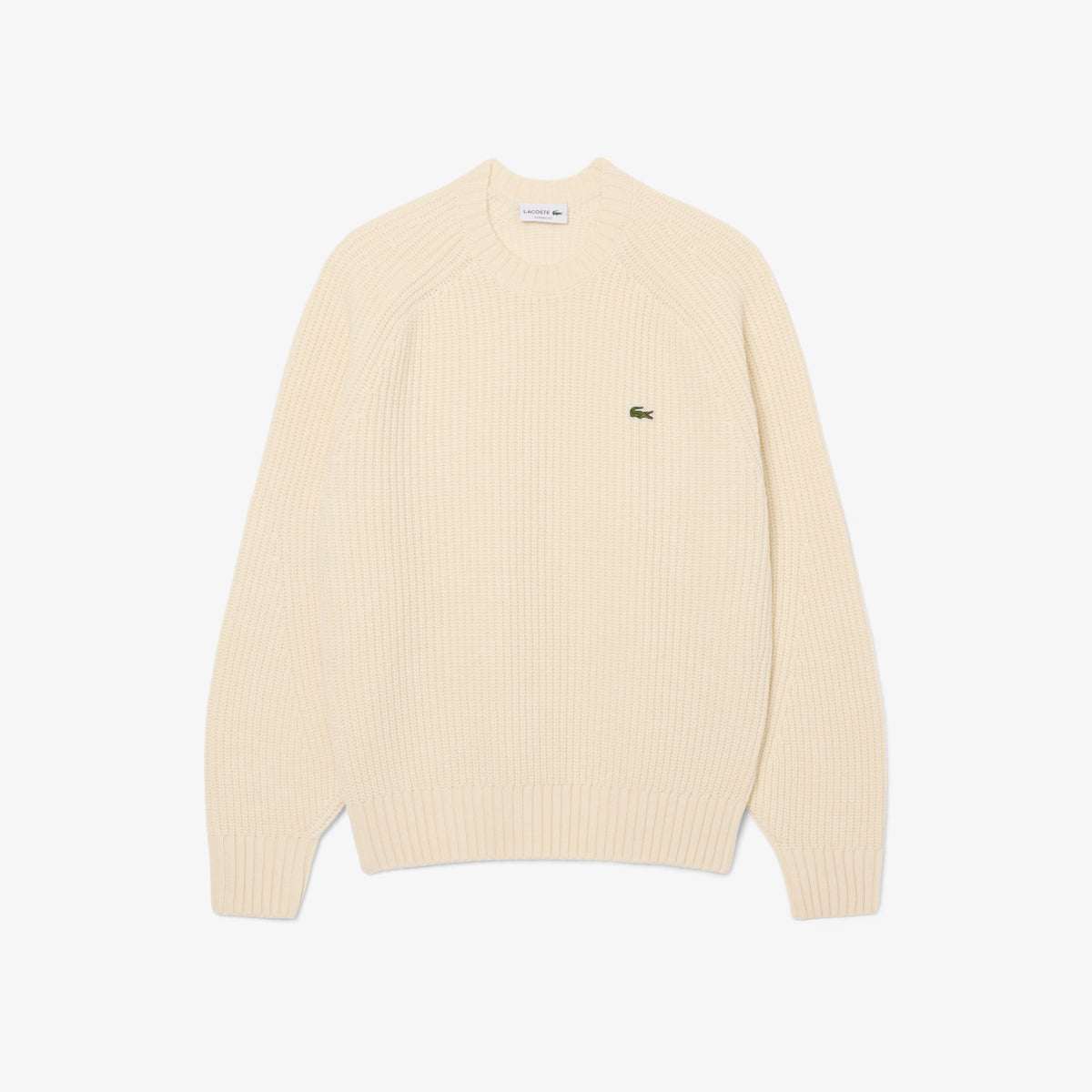 Maglione spesso in lana cardata con girocollo AH3142 XFJ LACOSTE 