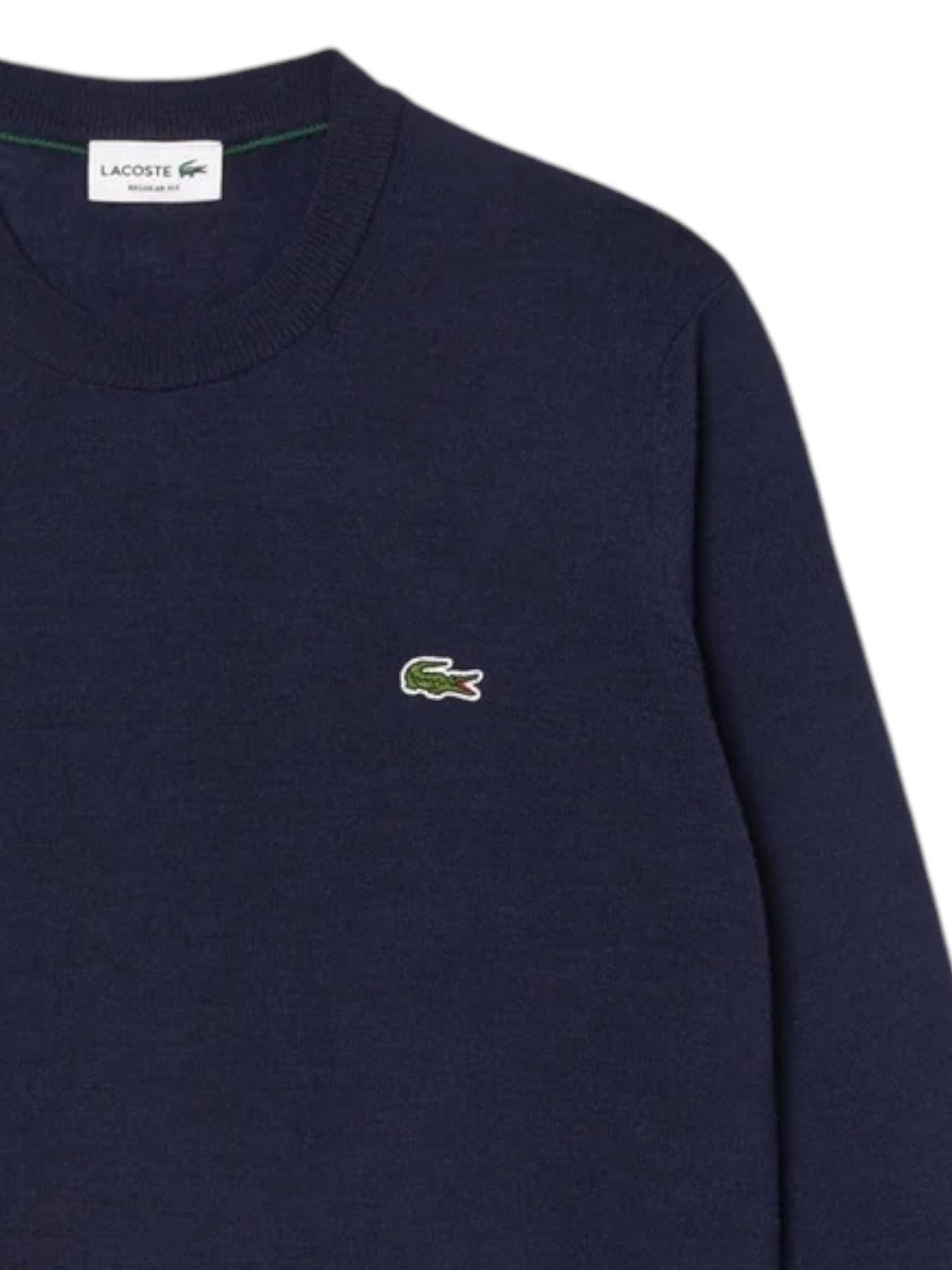 Pullover girocollo con coccodrillo AH3225 166 LACOSTE 