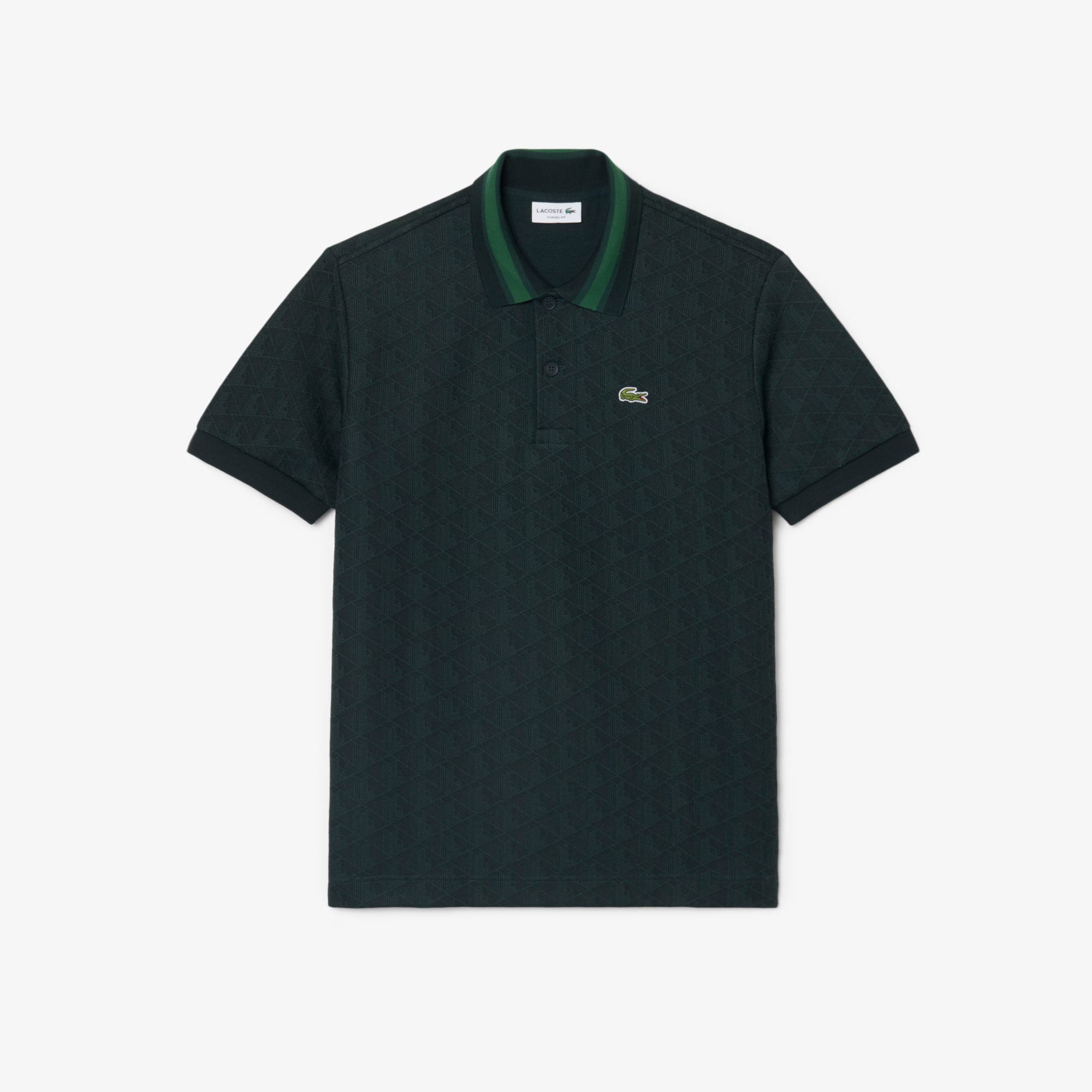 Polo dal taglio classico in jacquard con monogramma DH1417 SPU LACOSTE 