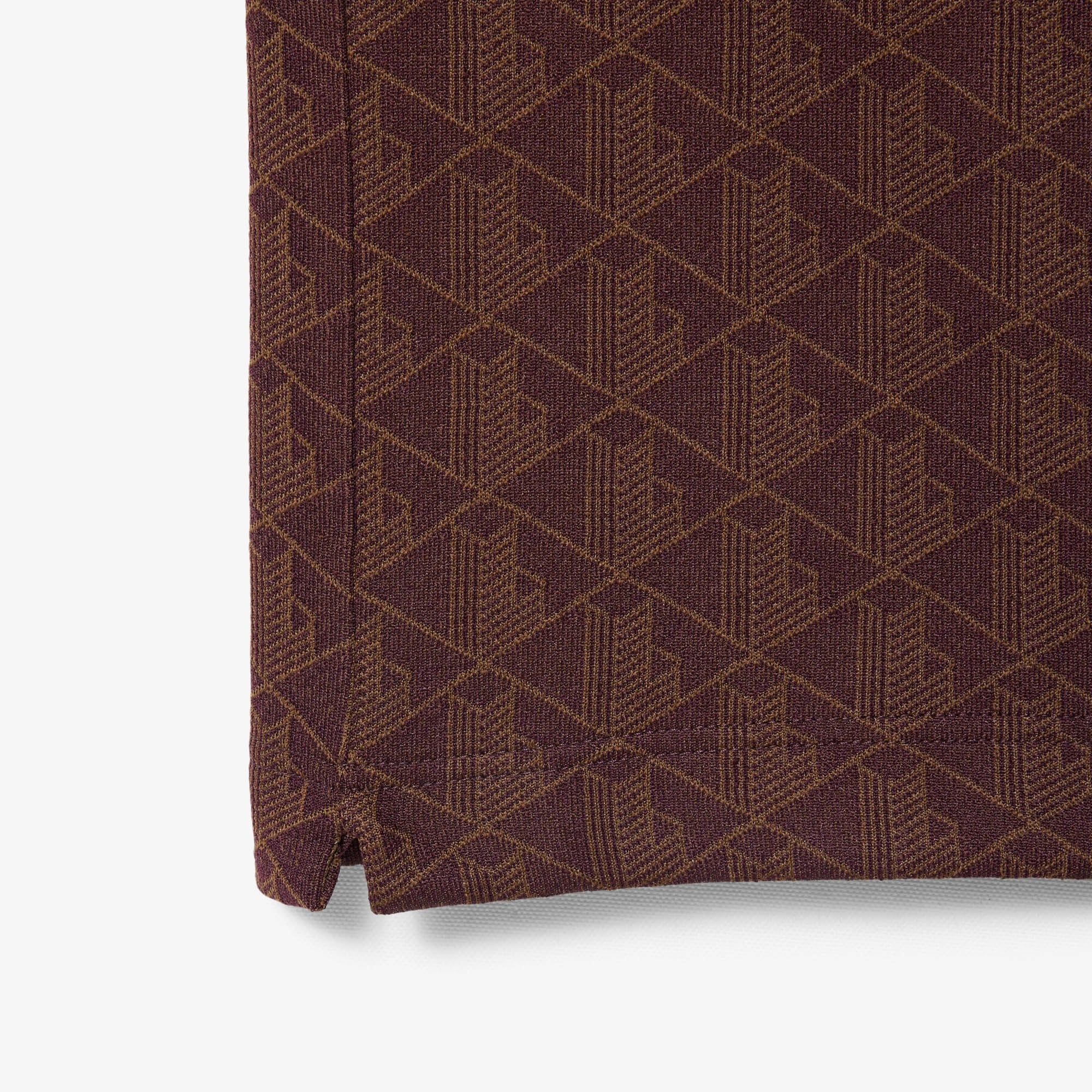 Polo dal taglio classico in jacquard con monogramma DH1417 WD9 LACOSTE 