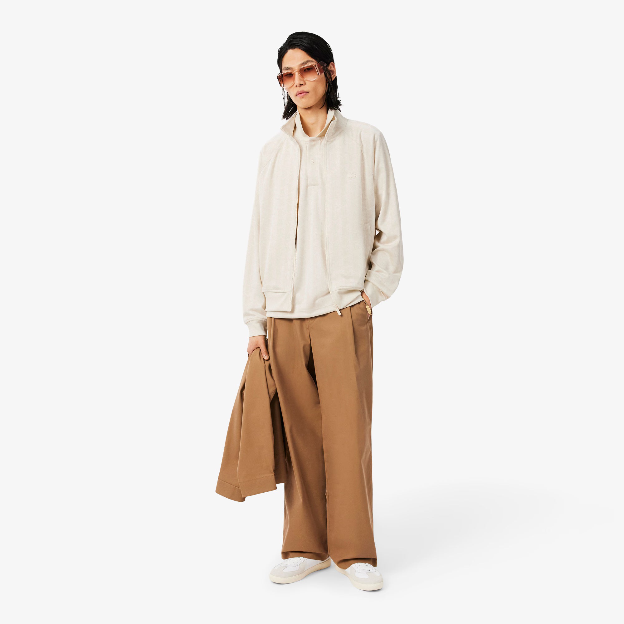 Polo classic fit jacquard con monogramma DH9787 8LX LACOSTE 
