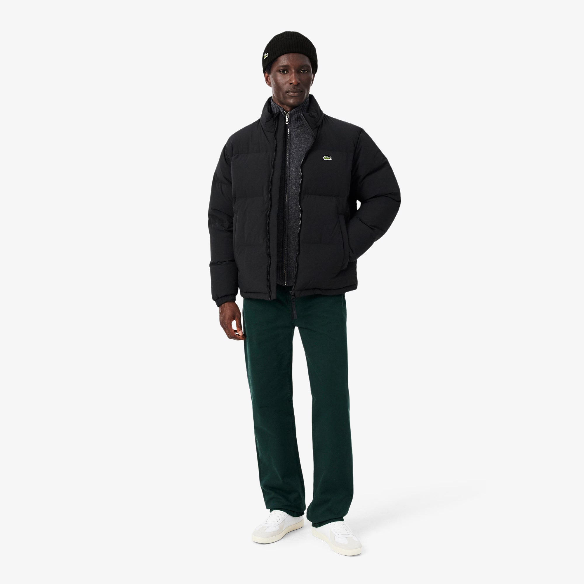 Berretto in lana spazzolata a costine RB0001 031 LACOSTE 