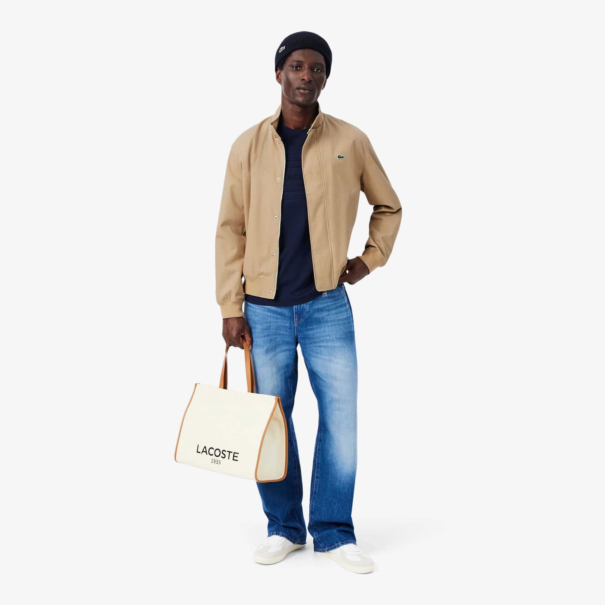 Berretto in lana spazzolata a costine RB0001 166 LACOSTE 