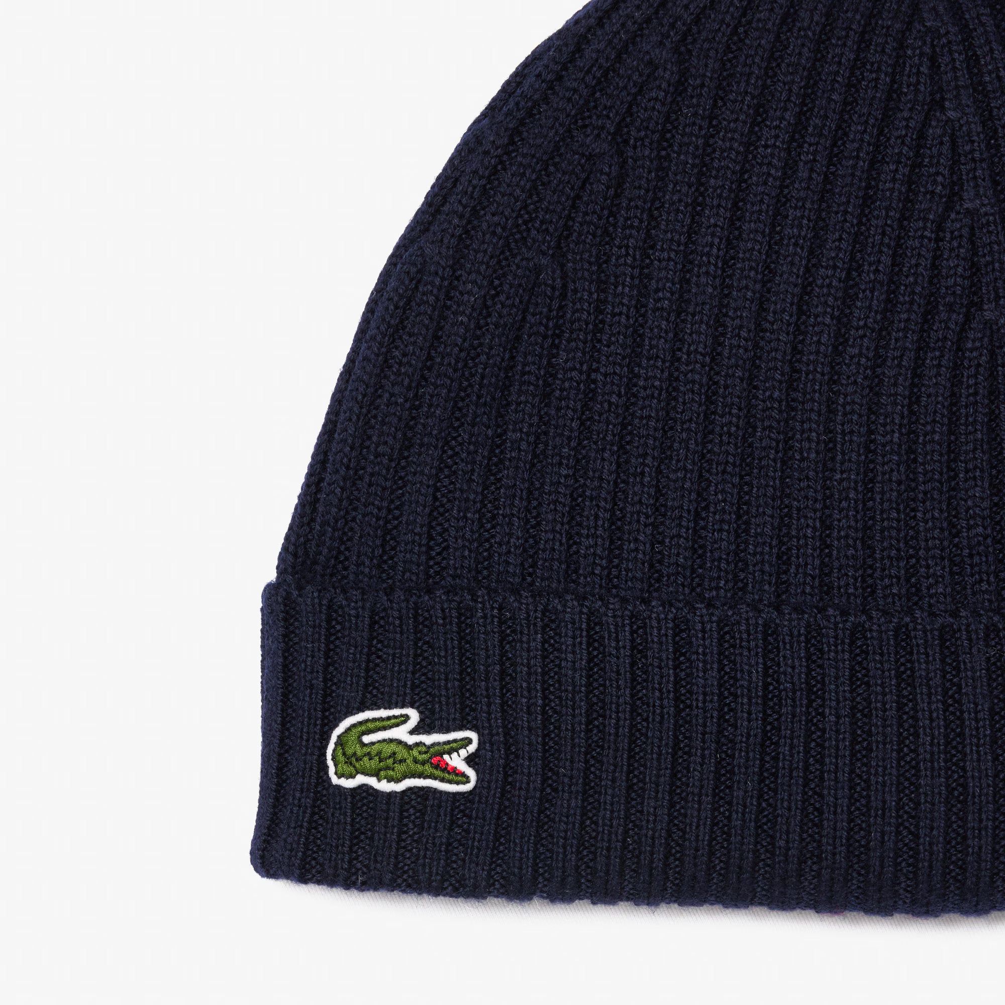 Berretto in lana spazzolata a costine RB0001 166 LACOSTE 