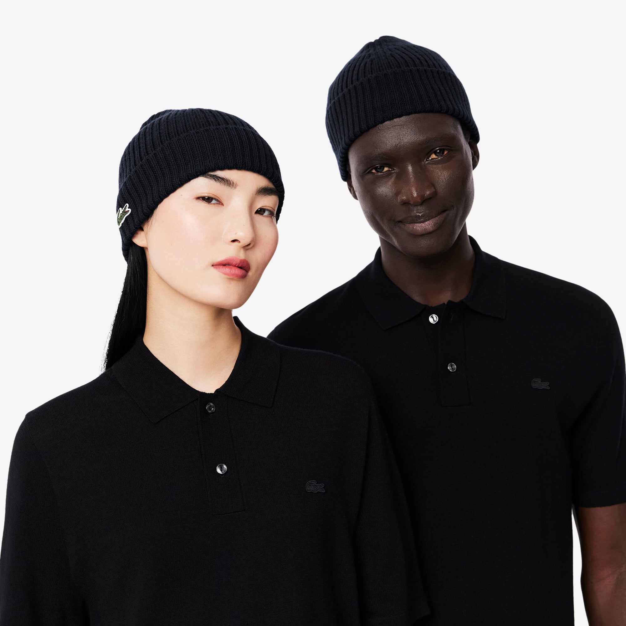 Berretto in lana spazzolata a costine RB0001 166 LACOSTE 