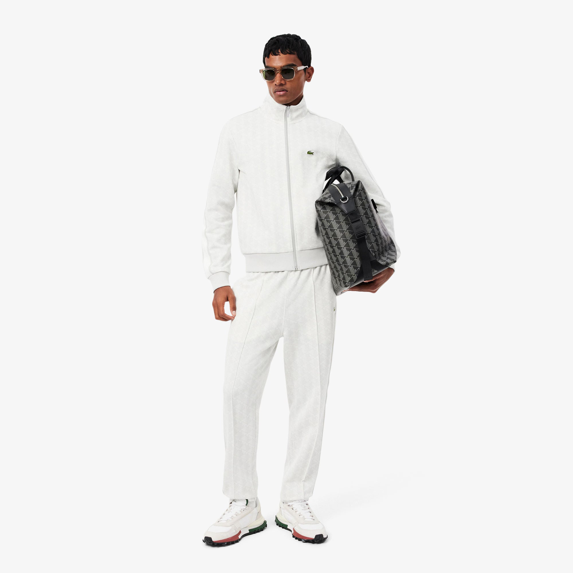 Giacca della tuta in jacquard con zip Paris SH1368 4IW LACOSTE 