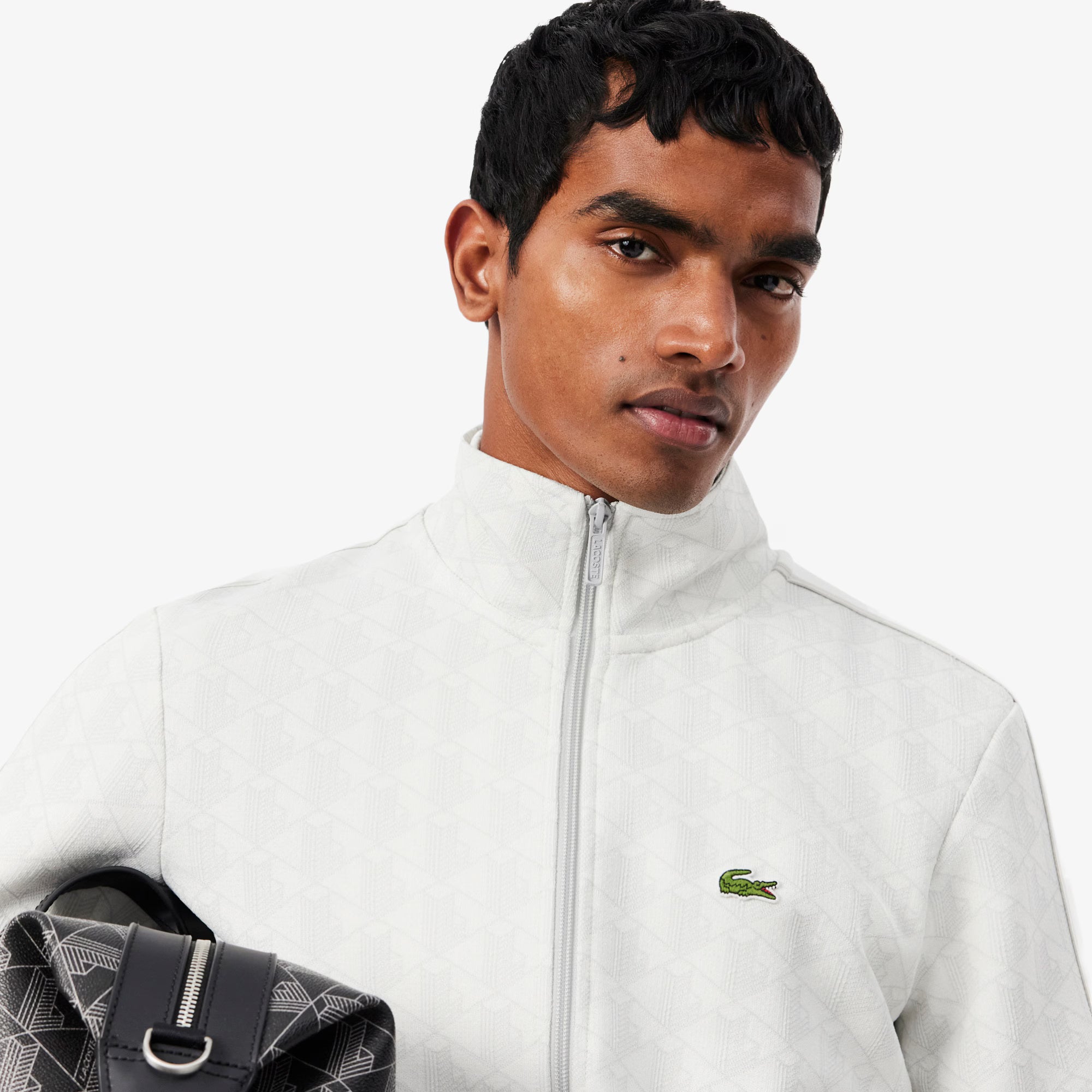 Giacca della tuta in jacquard con zip Paris SH1368 4IW LACOSTE 