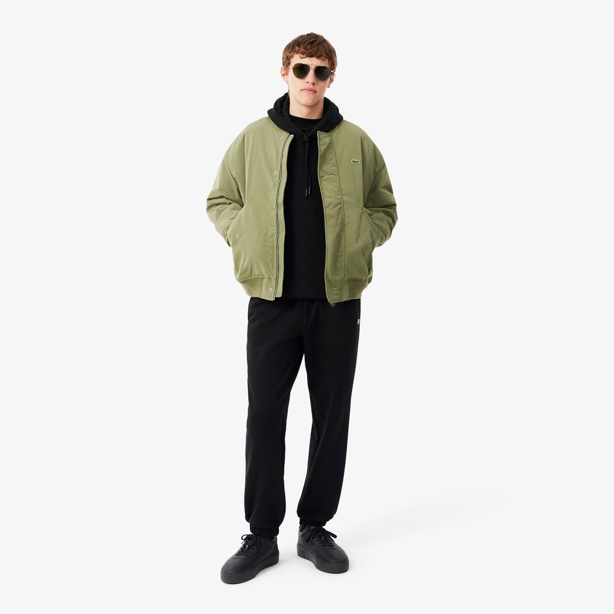 Felpa con cappuccio in tessuto felpato SH8863 031 LACOSTE 